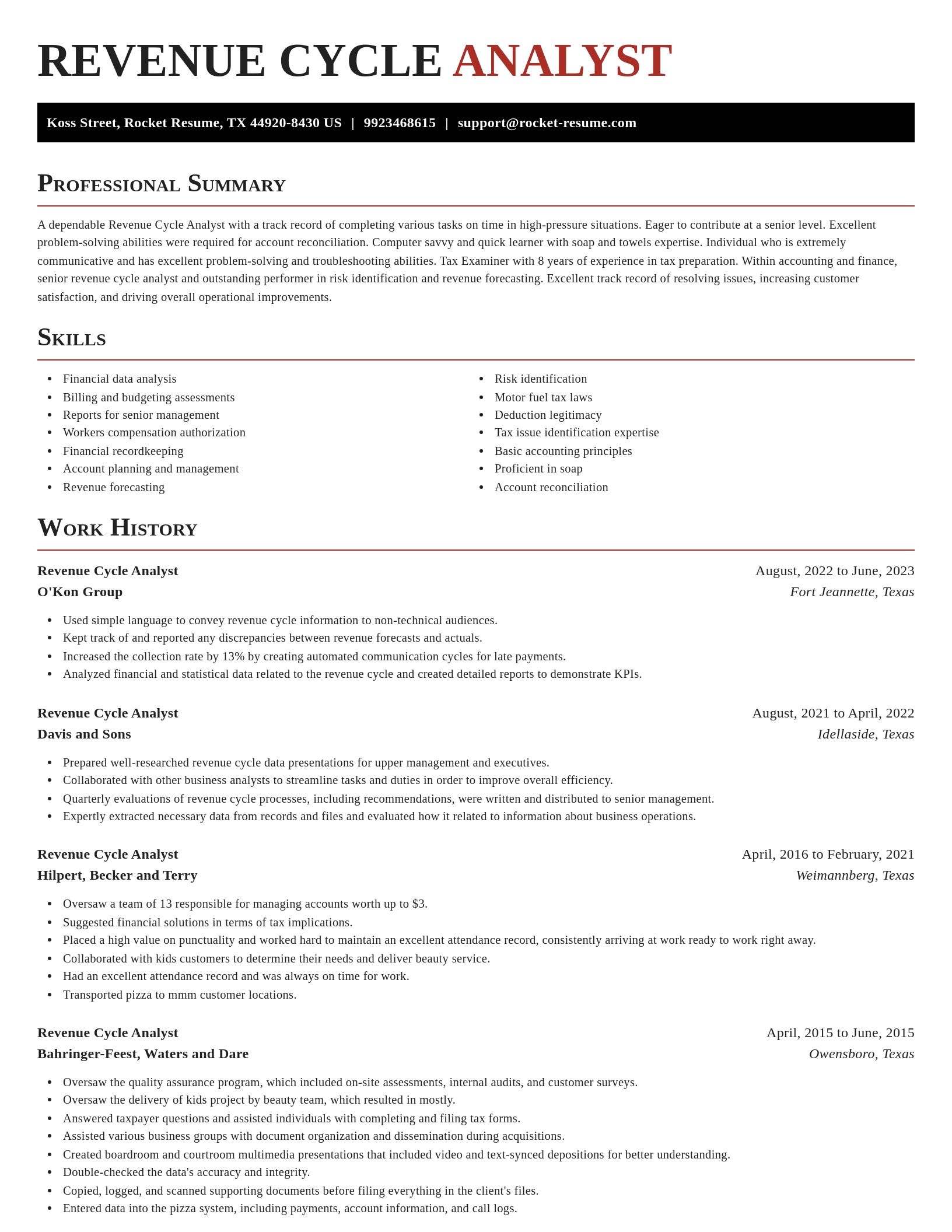 Exquisite resume template