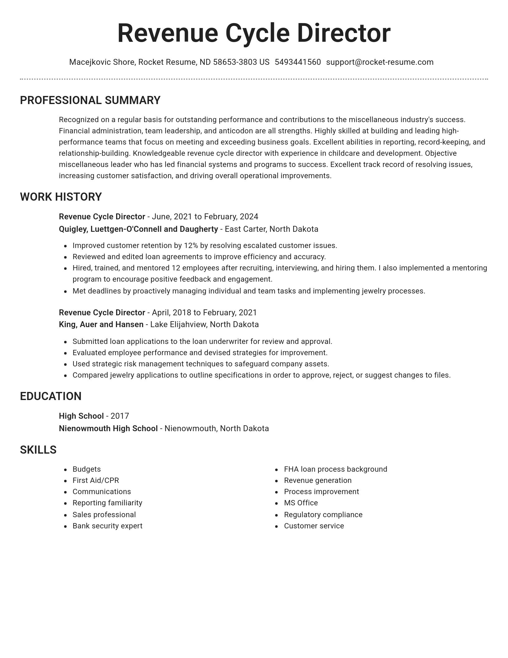 Brilliant resume template