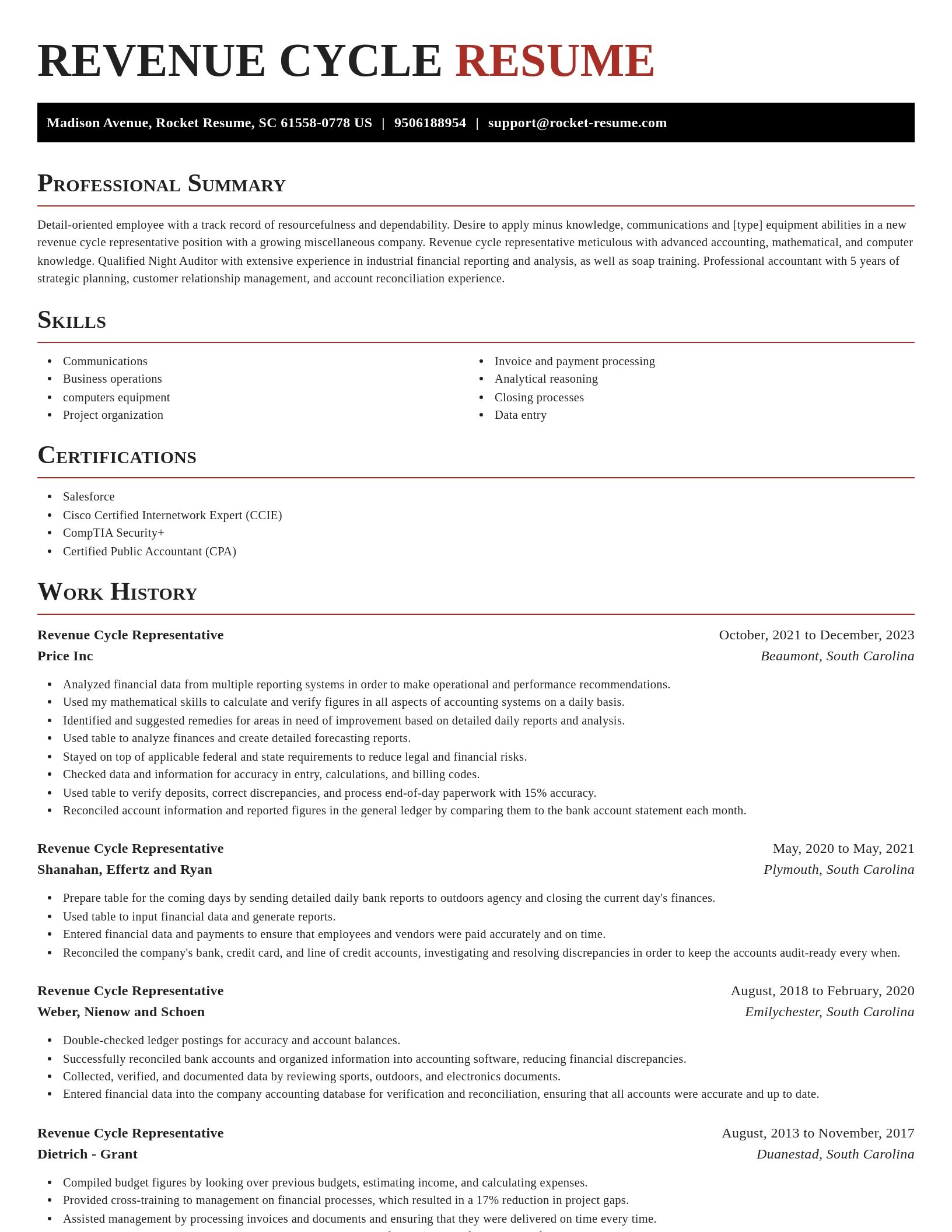 Exquisite resume template