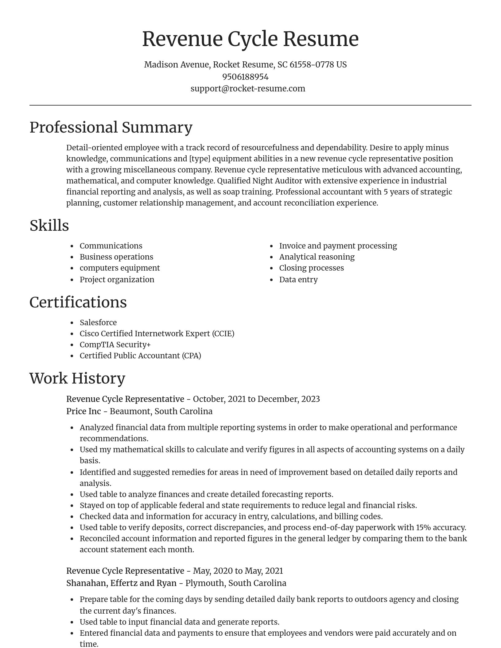 Focal Point resume template