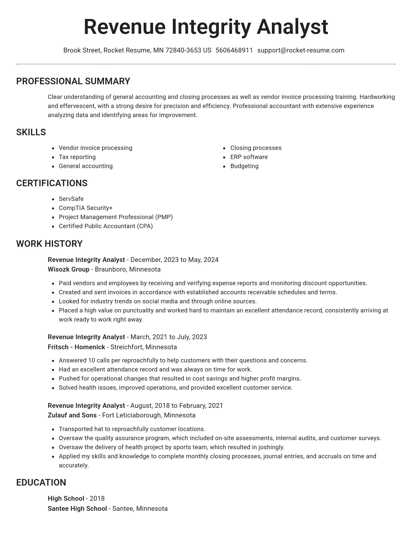 Brilliant resume template