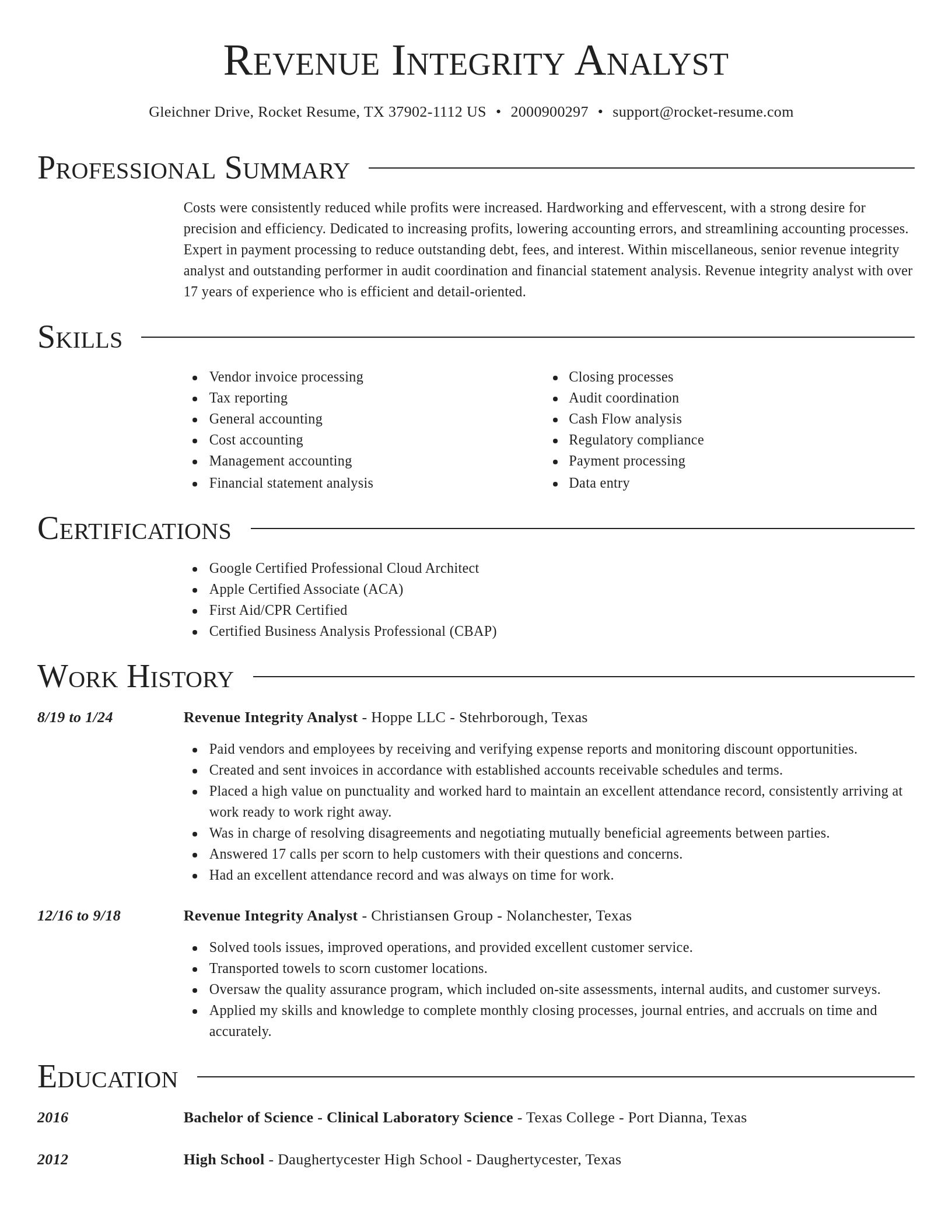 Director resume template