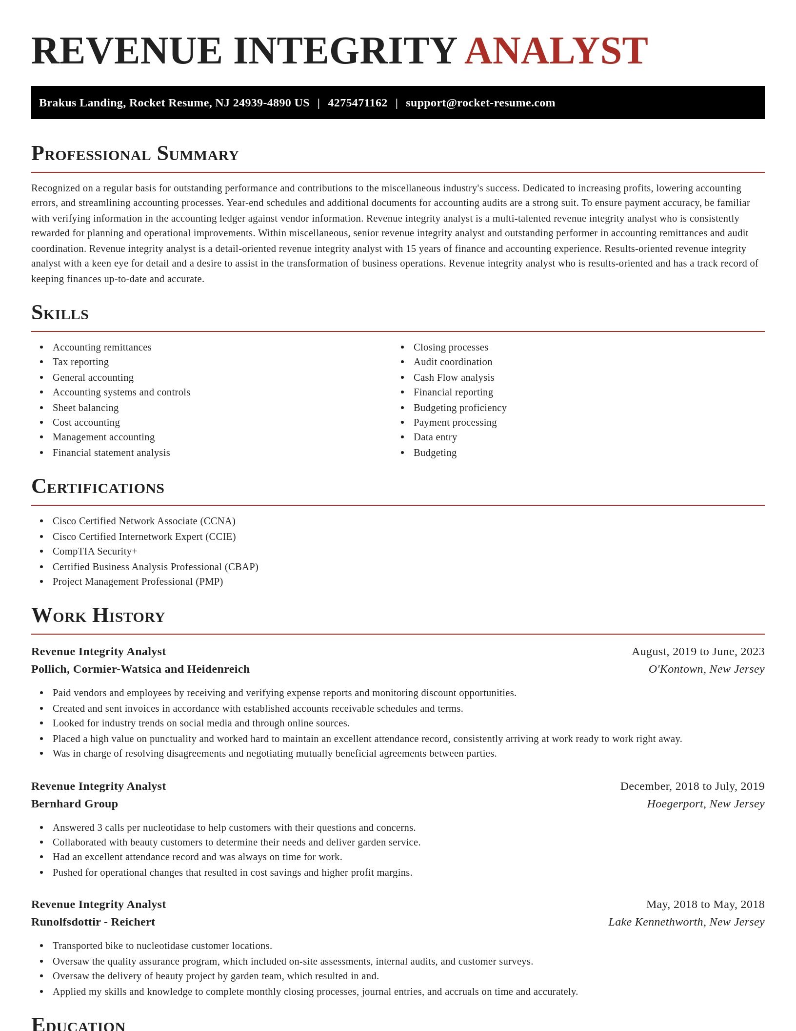 Exquisite resume template