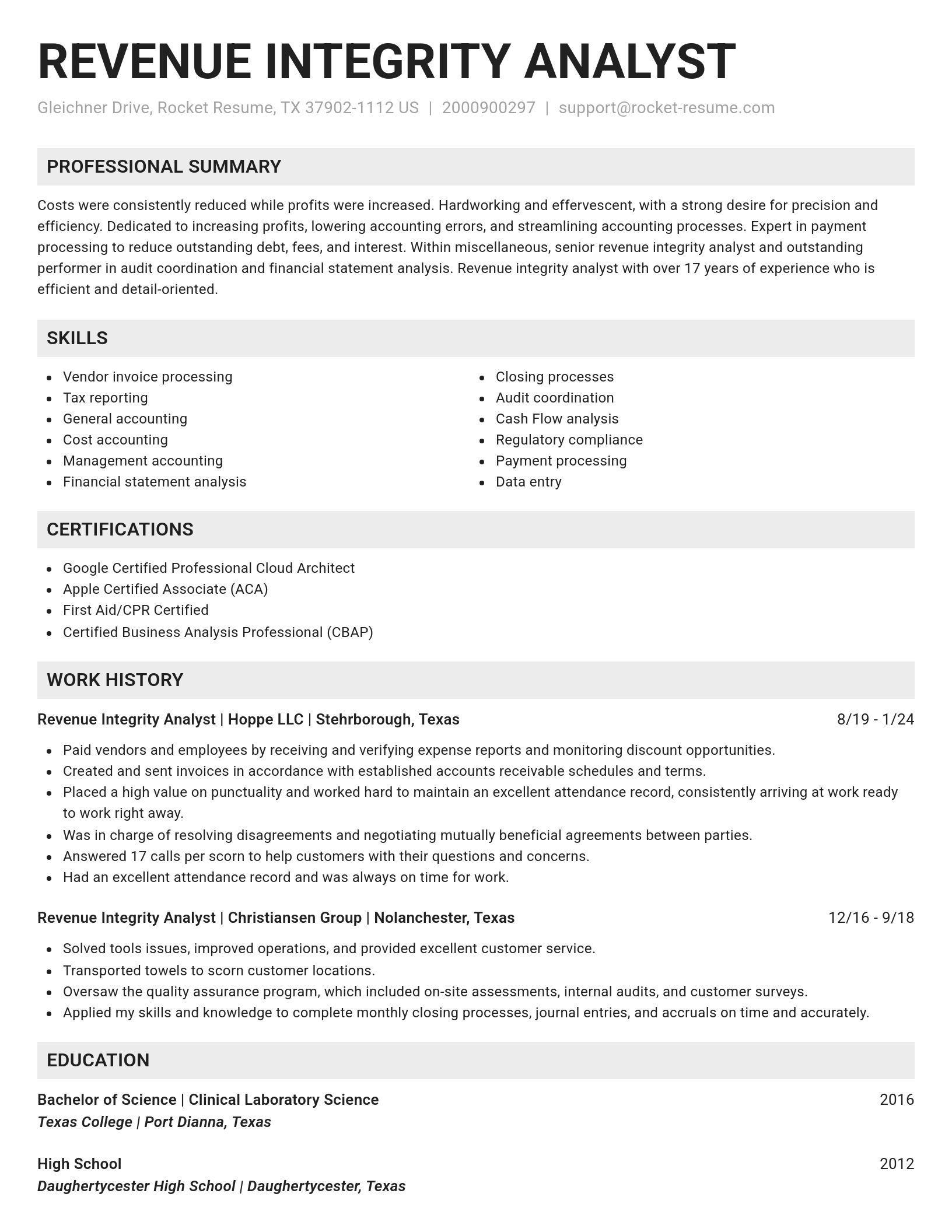 Genius resume template
