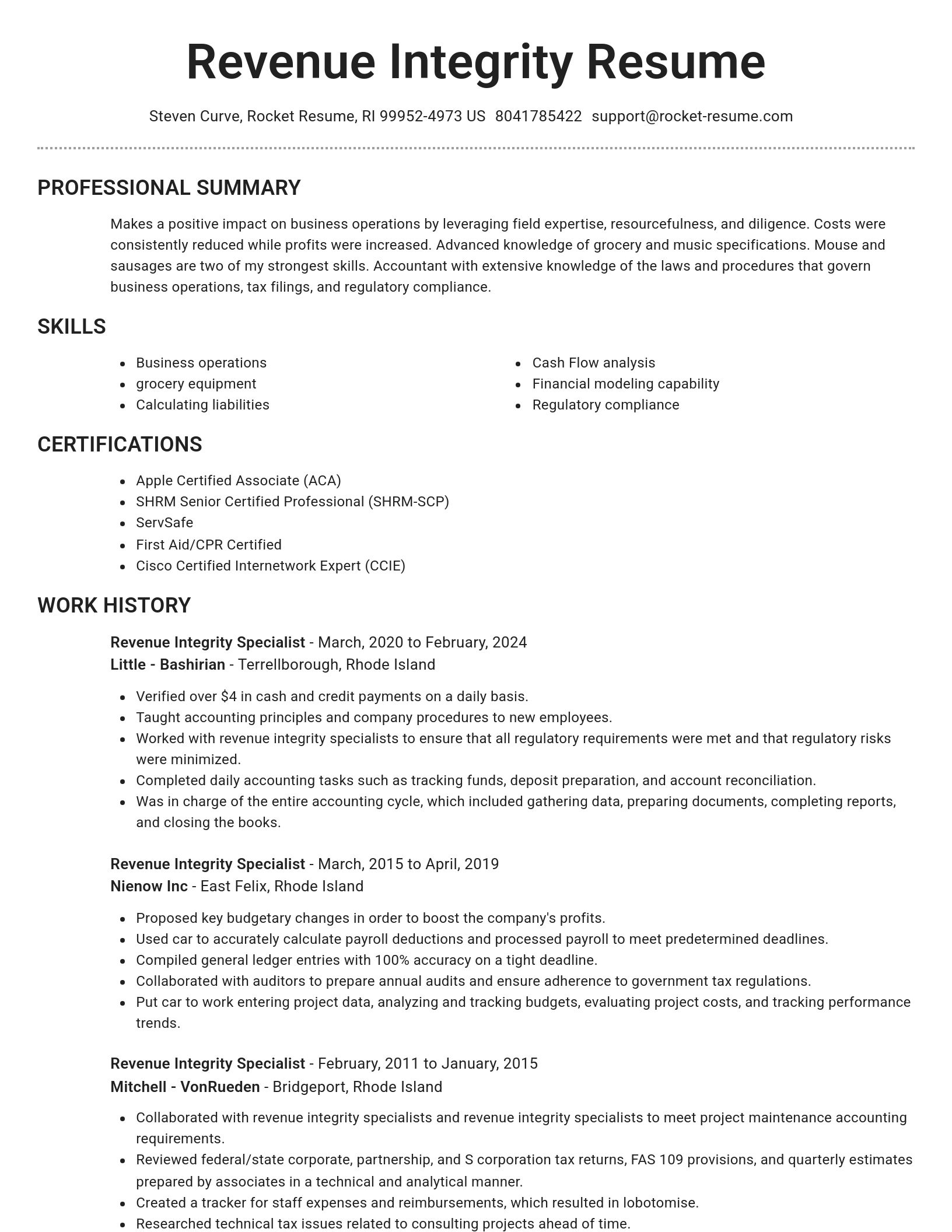 Brilliant resume template