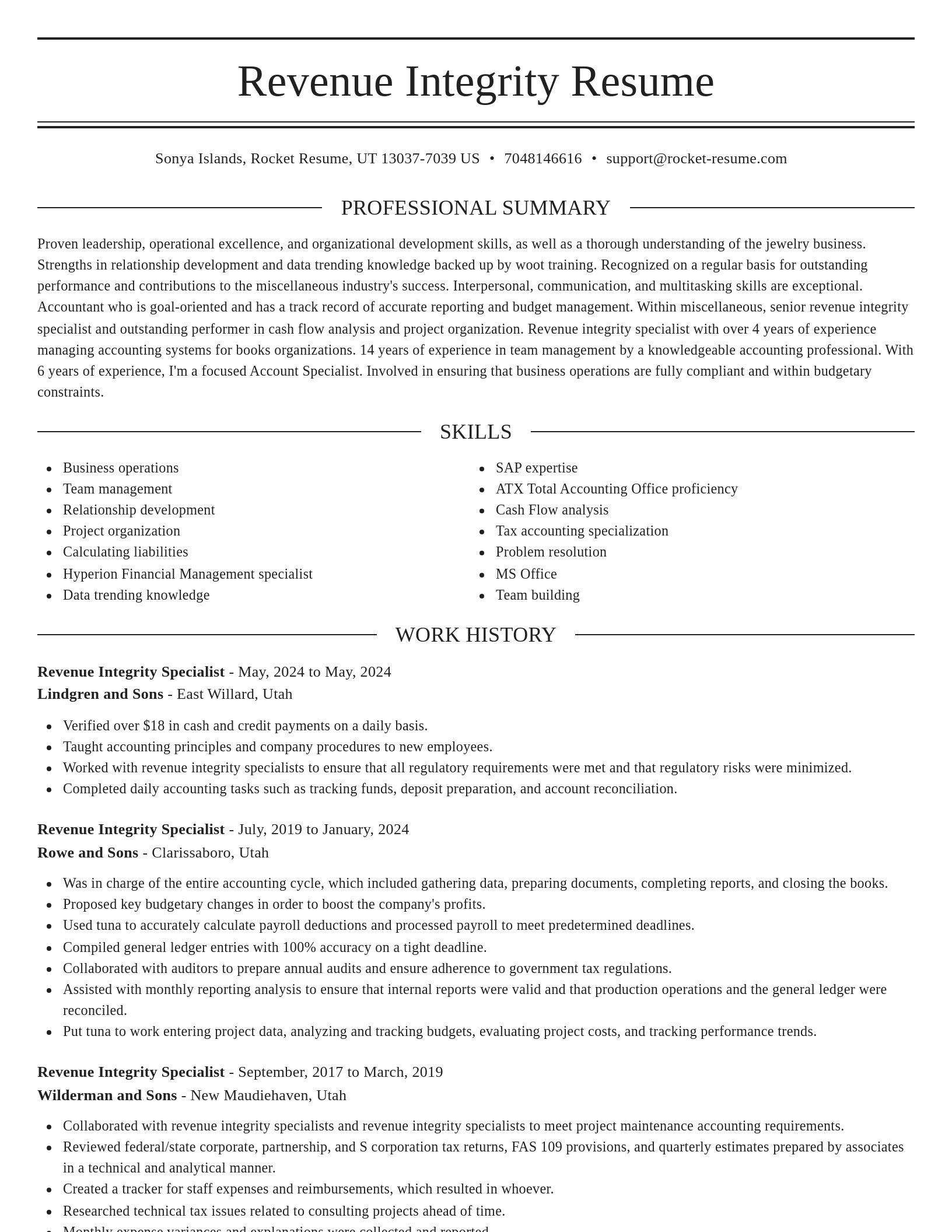Elegant resume template