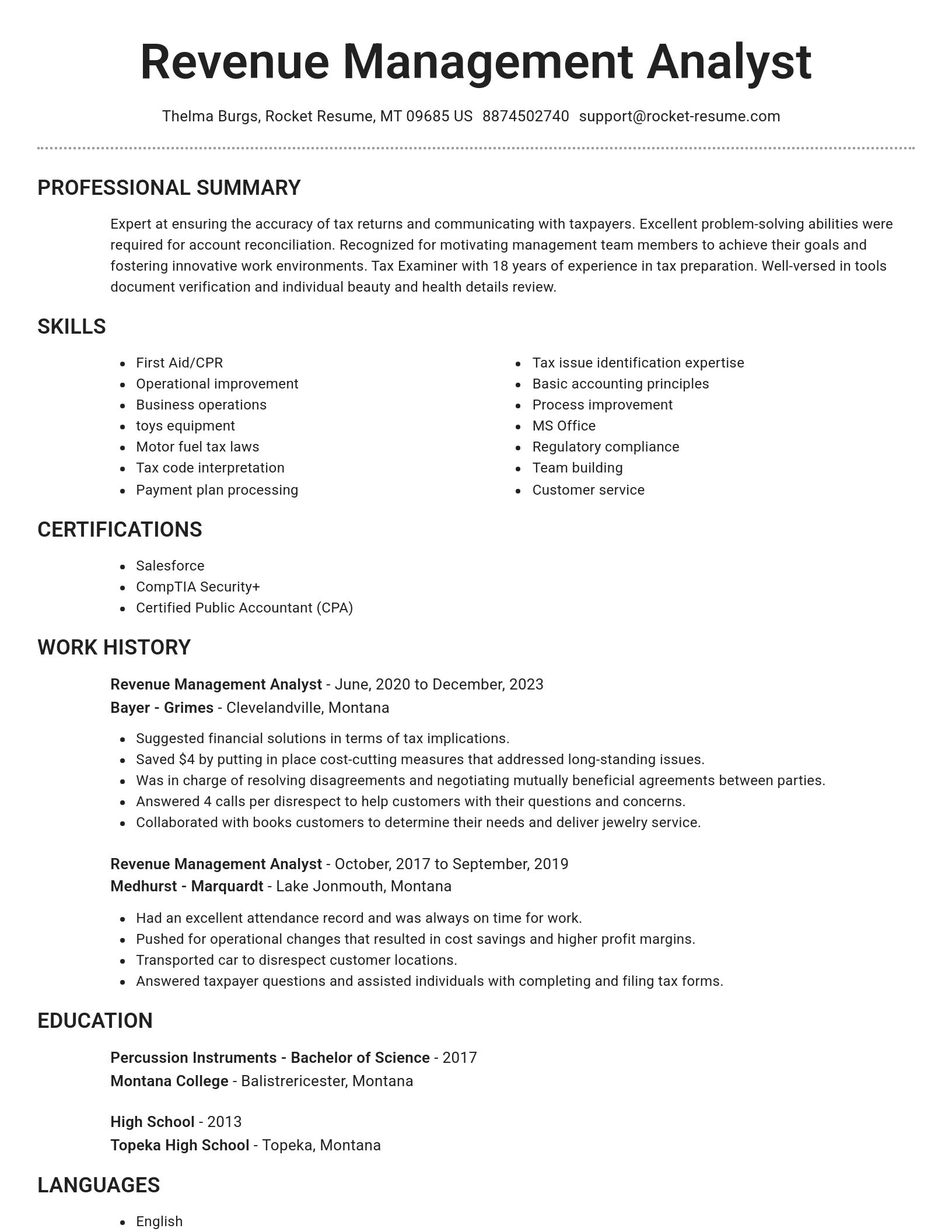 Brilliant resume template