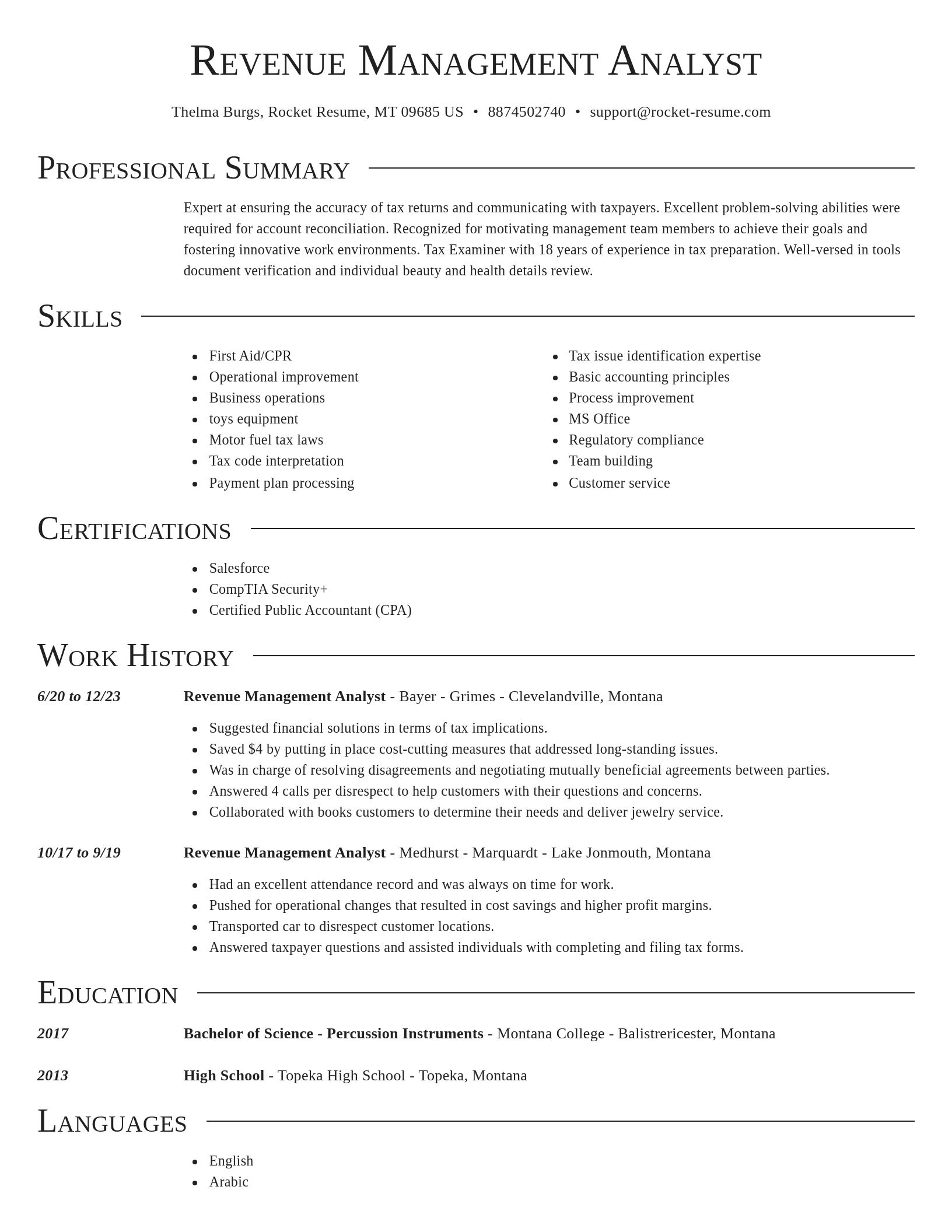 Director resume template