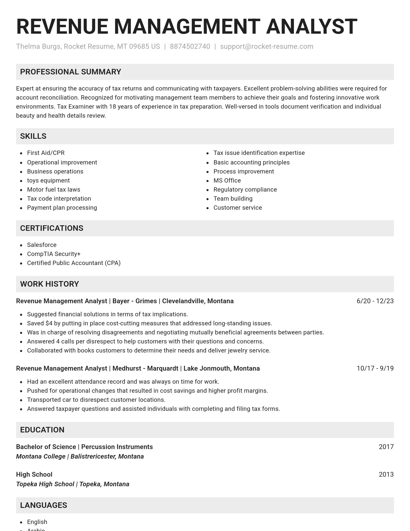 Genius resume template