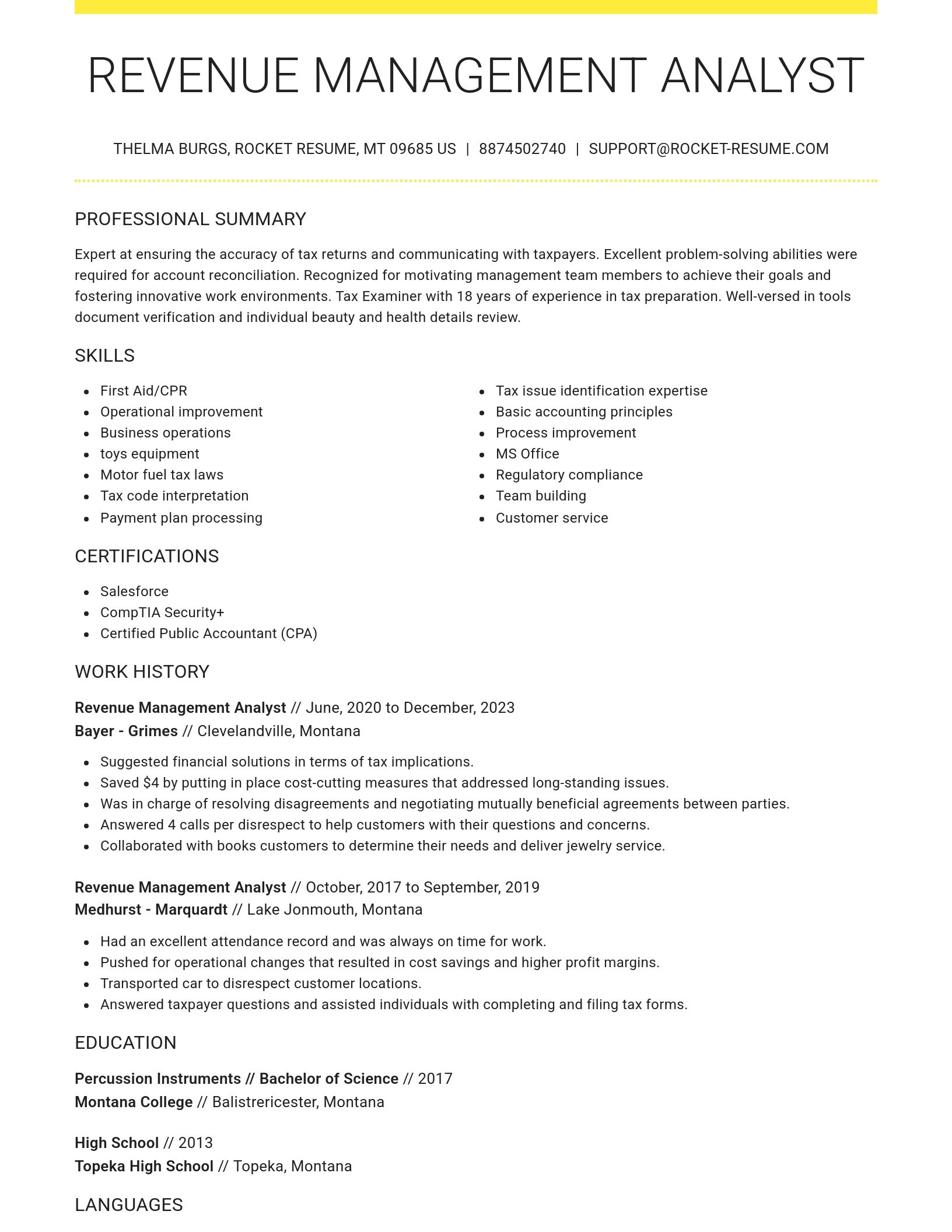 Grand resume template
