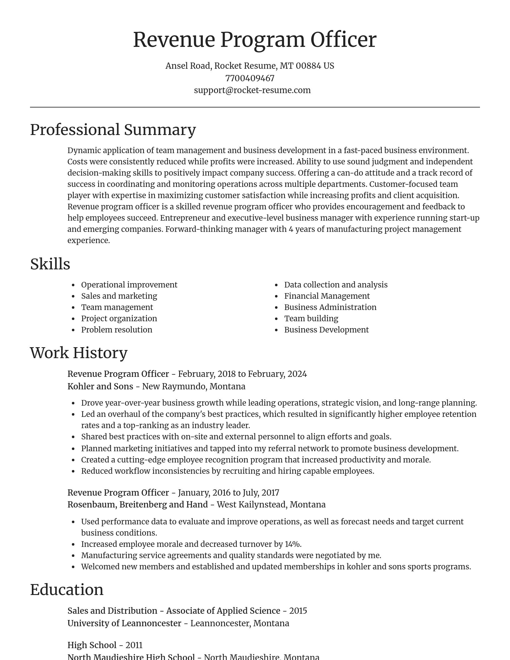 Focal Point resume template