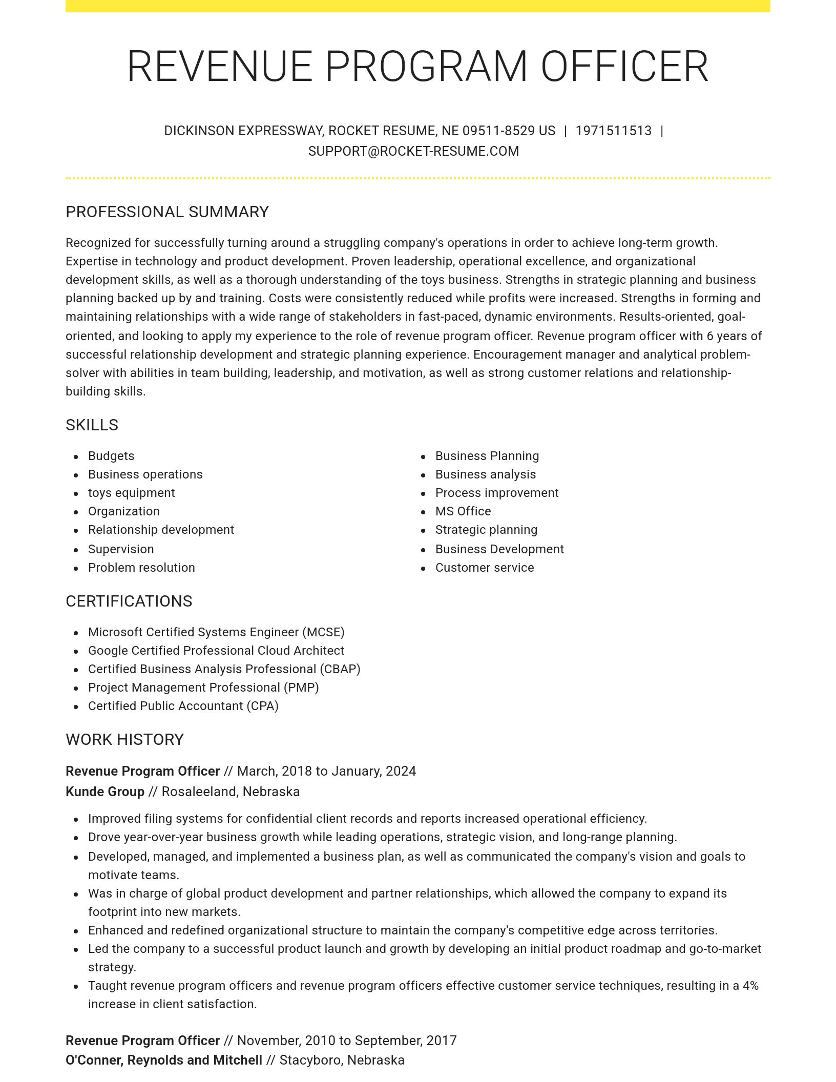 Grand resume template