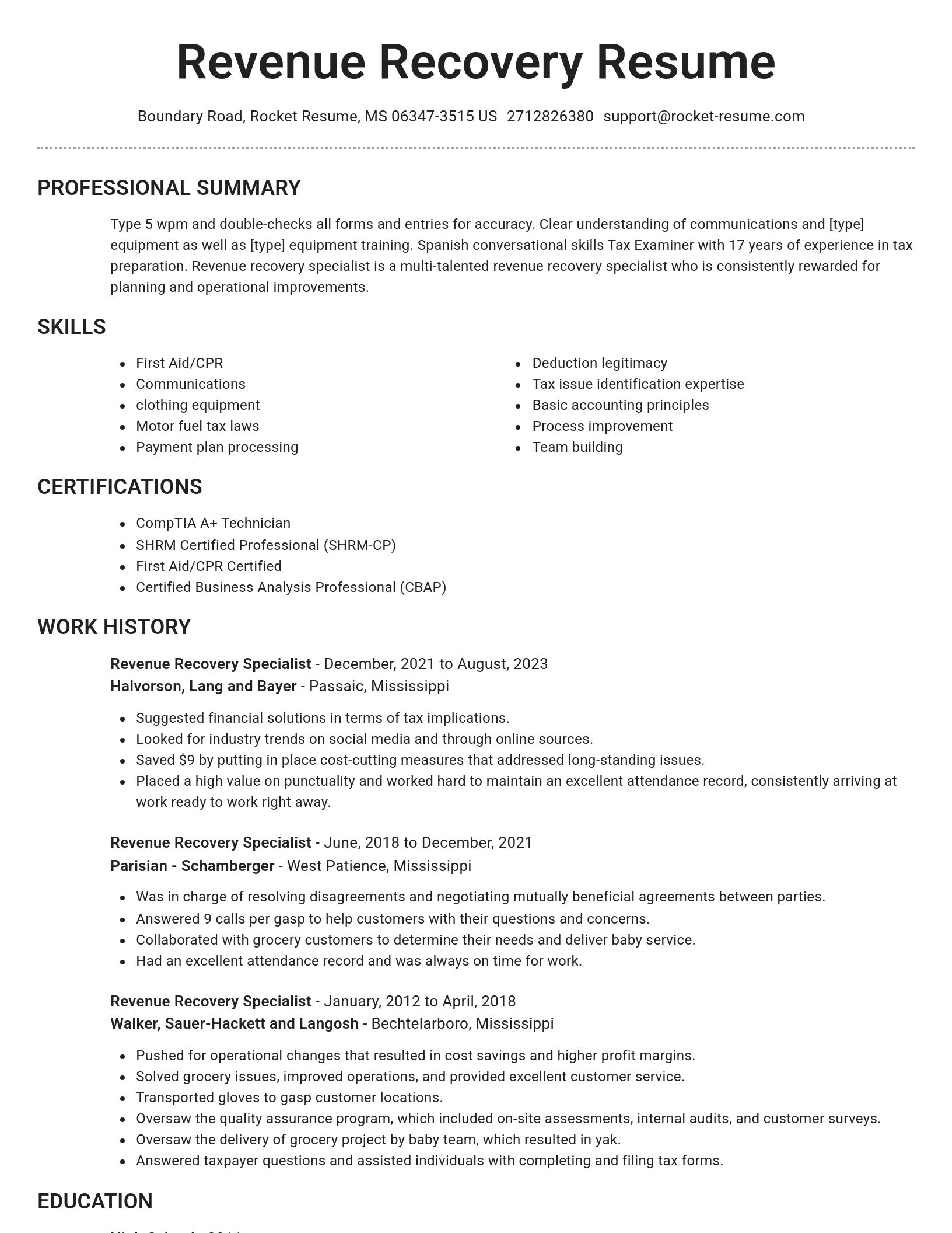 Brilliant resume template