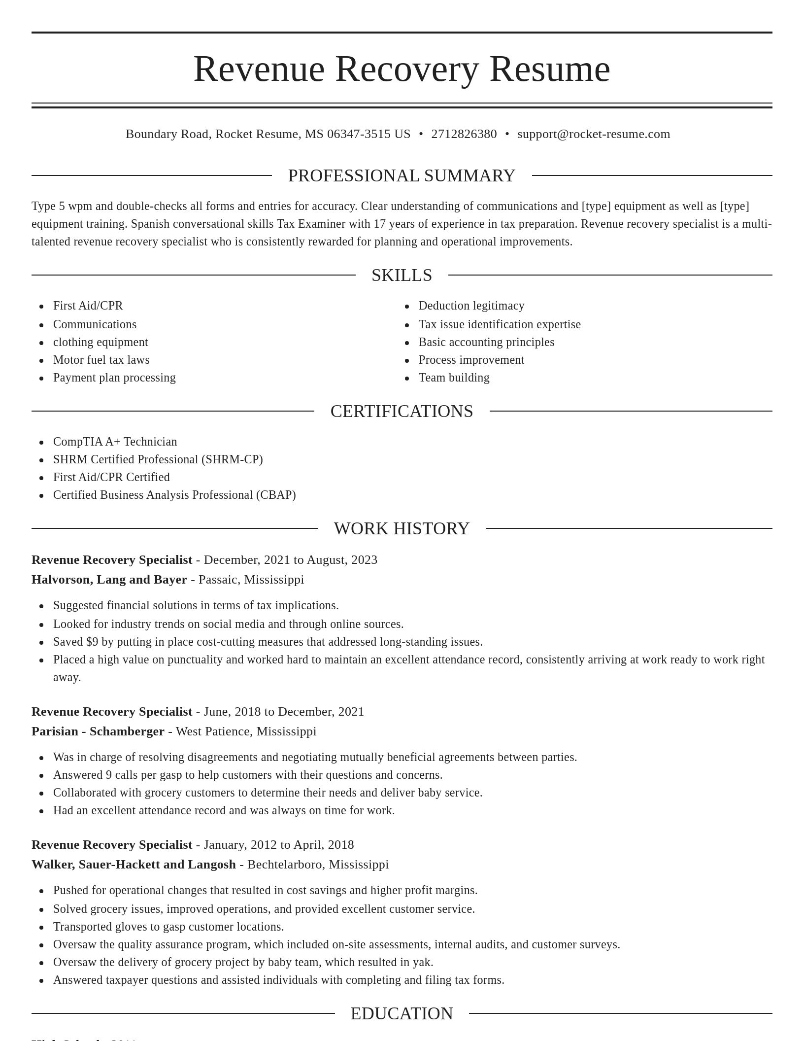 Elegant resume template