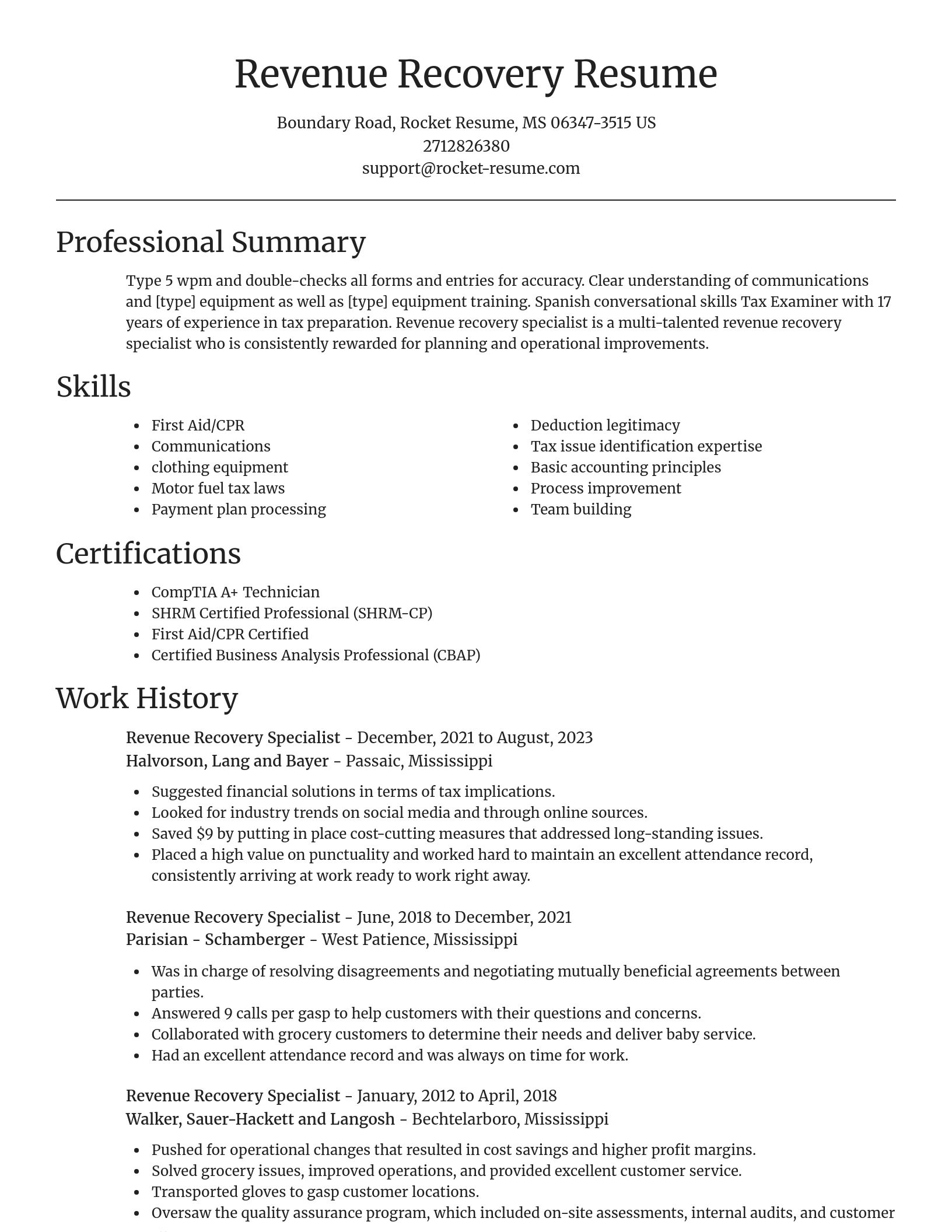Focal Point resume template