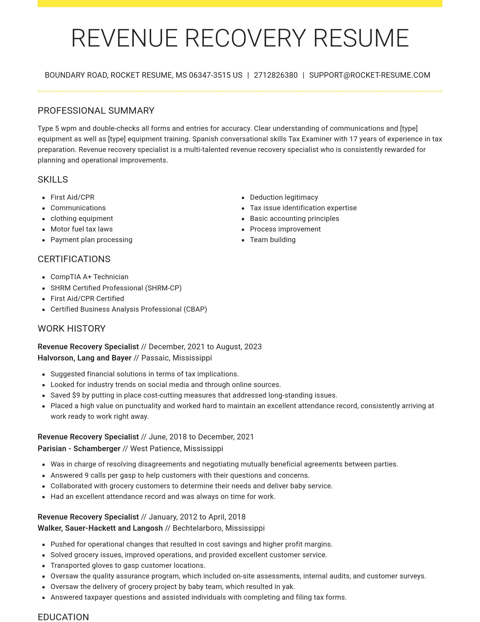 Grand resume template