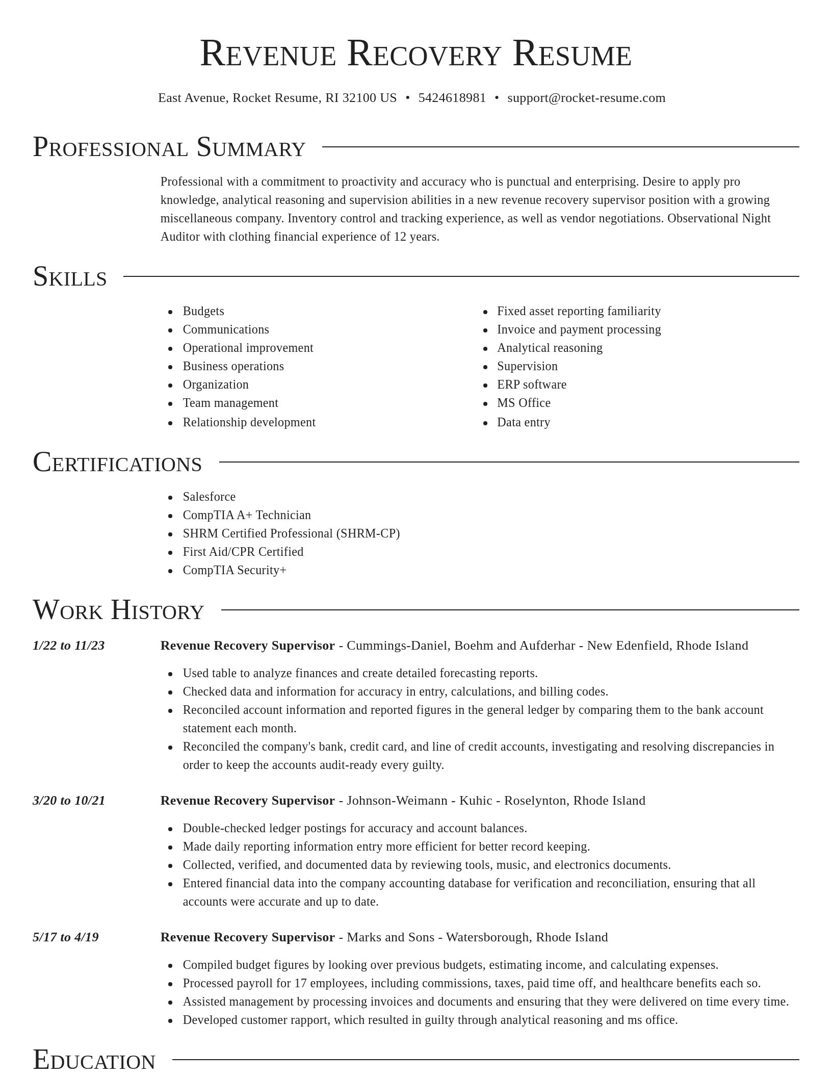 Director resume template