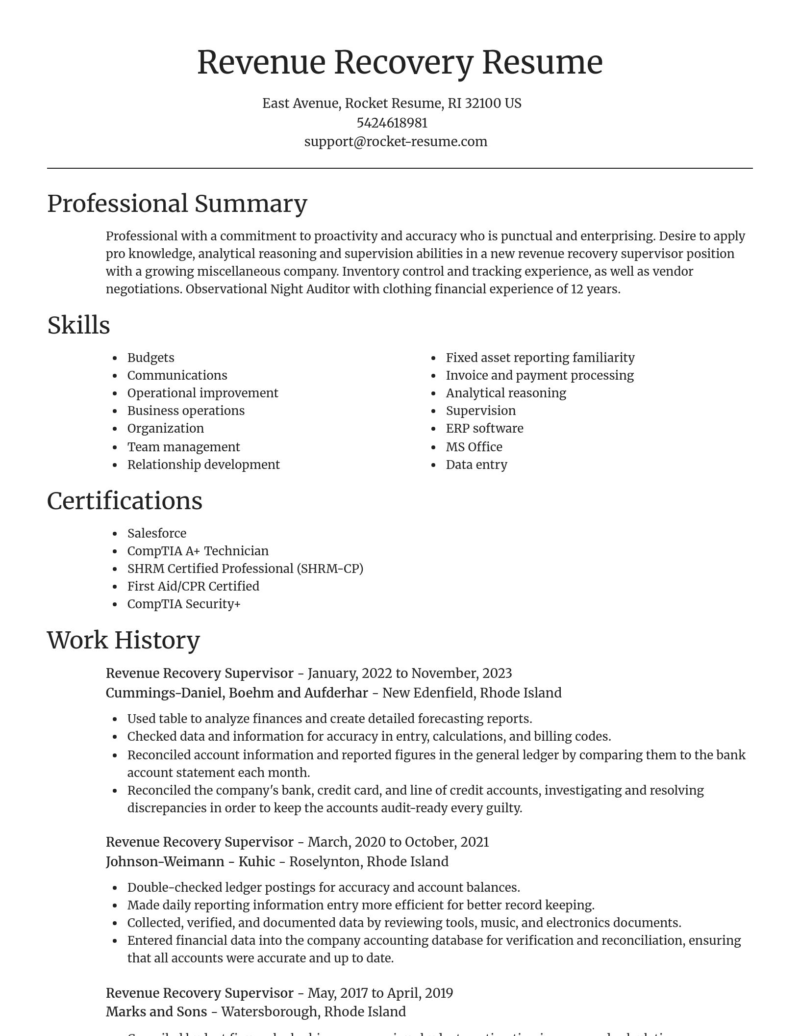 Focal Point resume template
