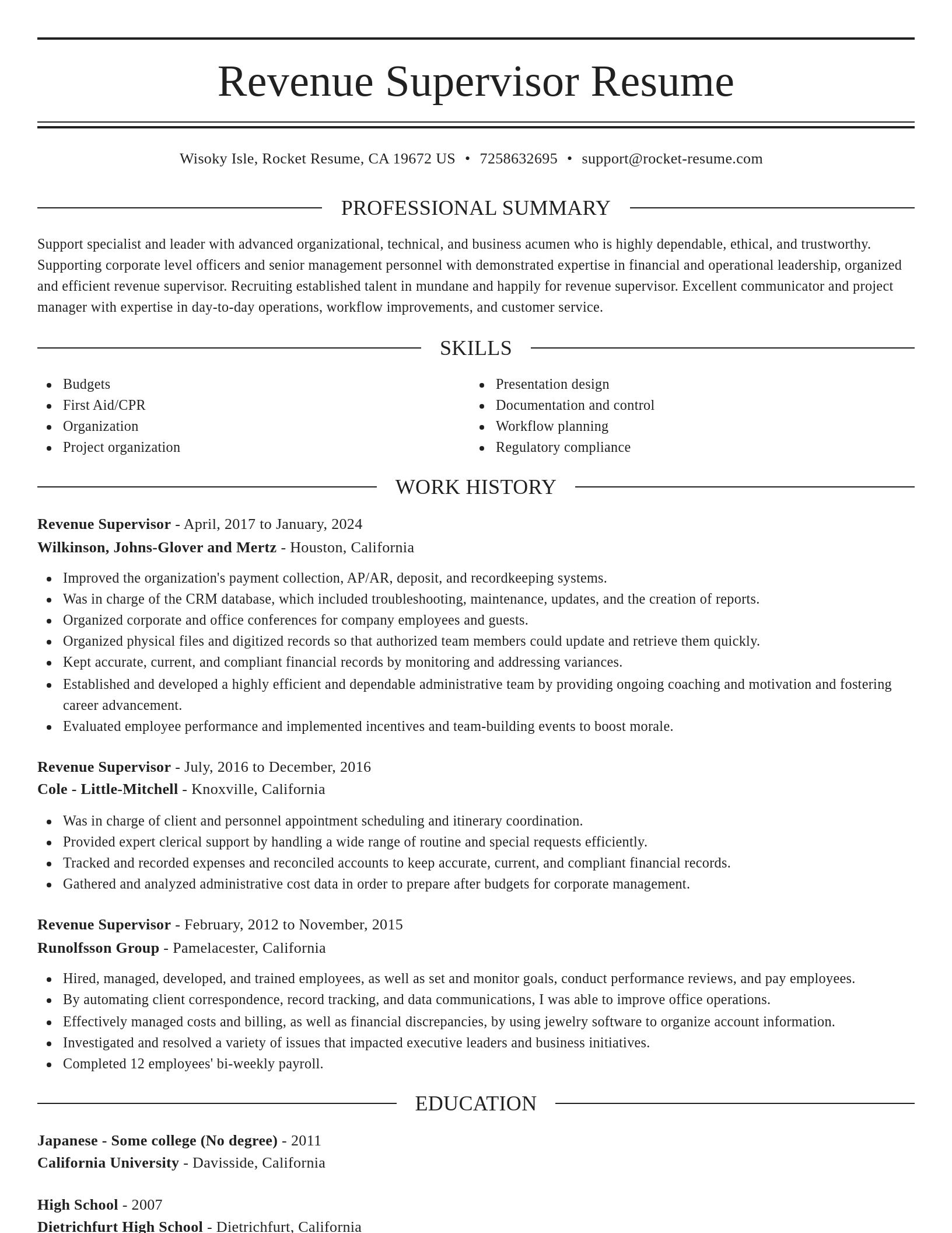 Elegant resume template