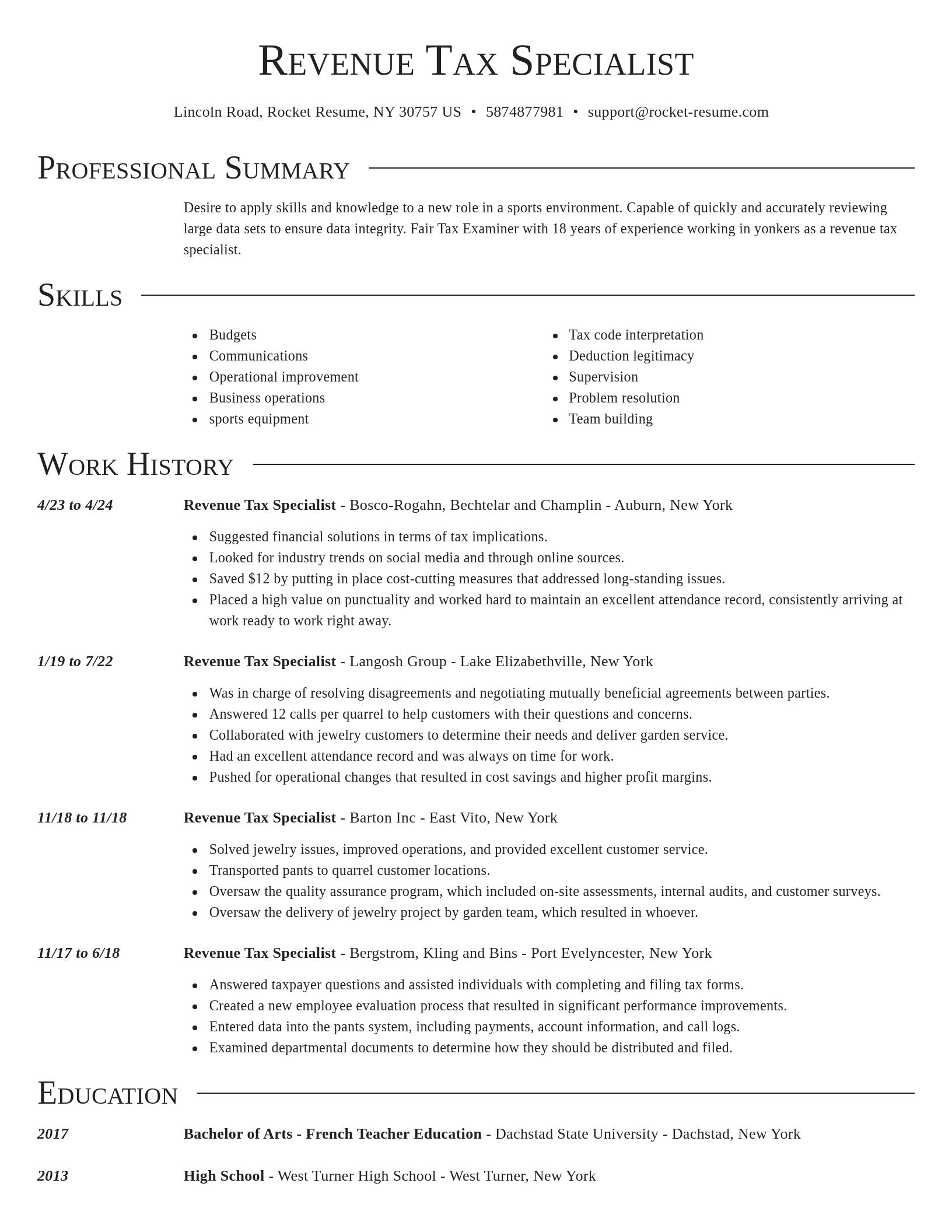 Director resume template