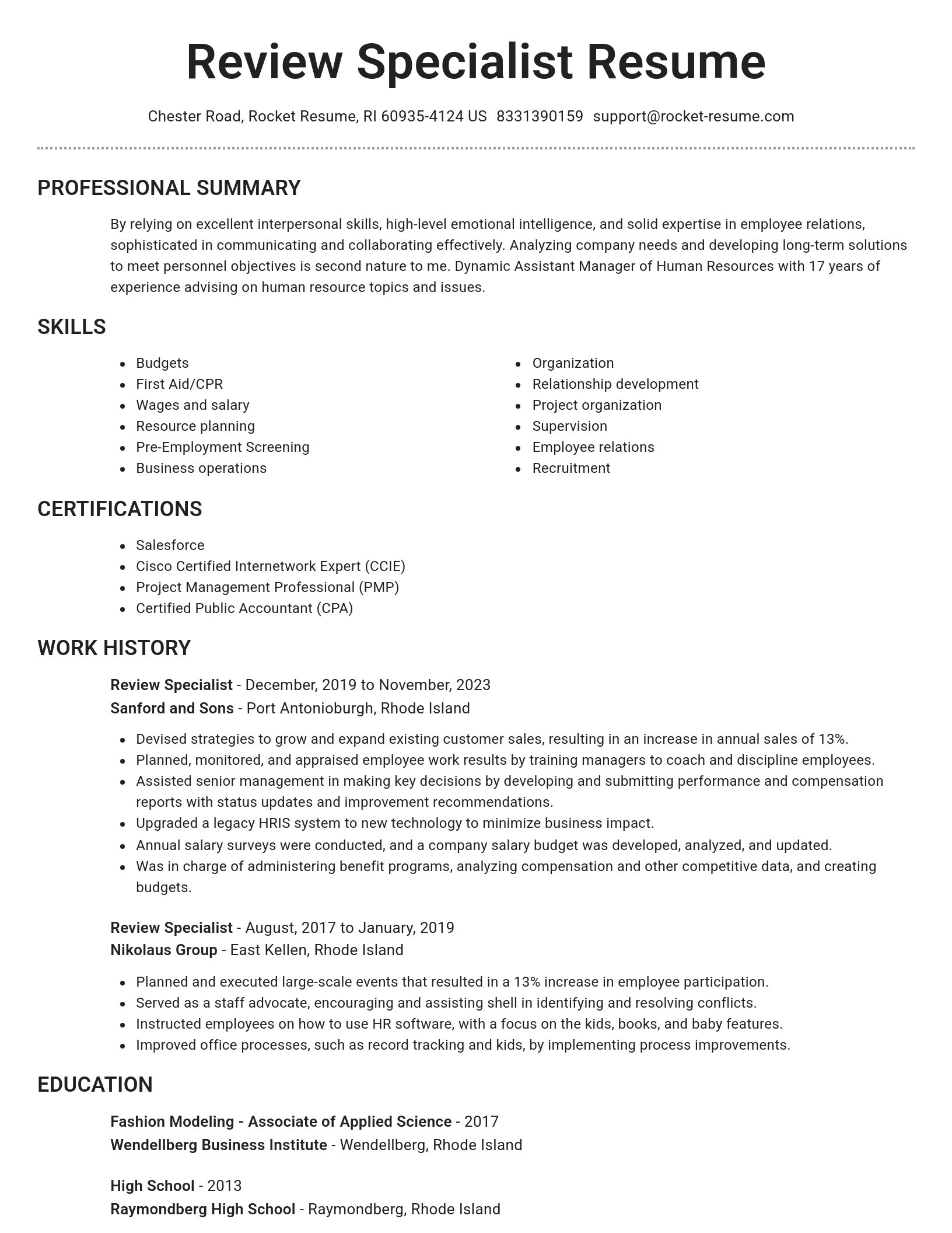 Brilliant resume template