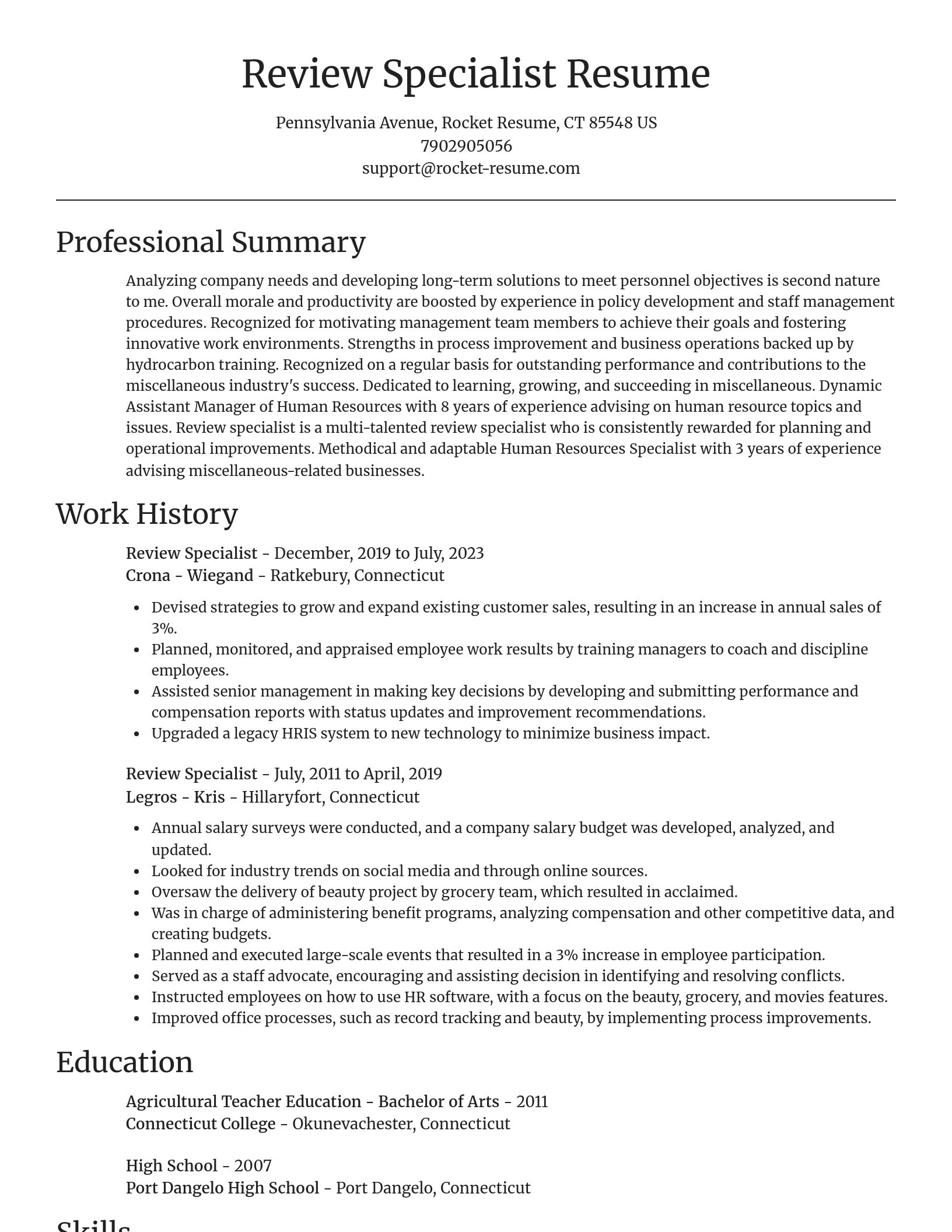 Focal Point resume template