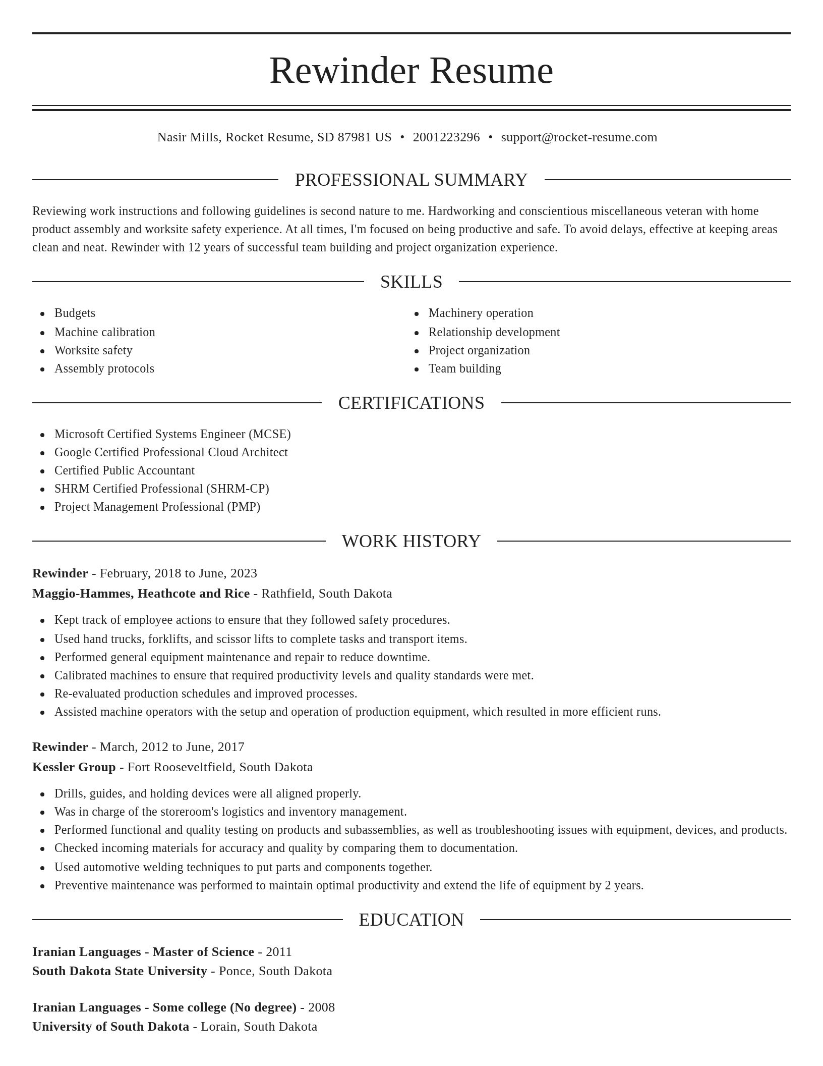 Elegant resume template