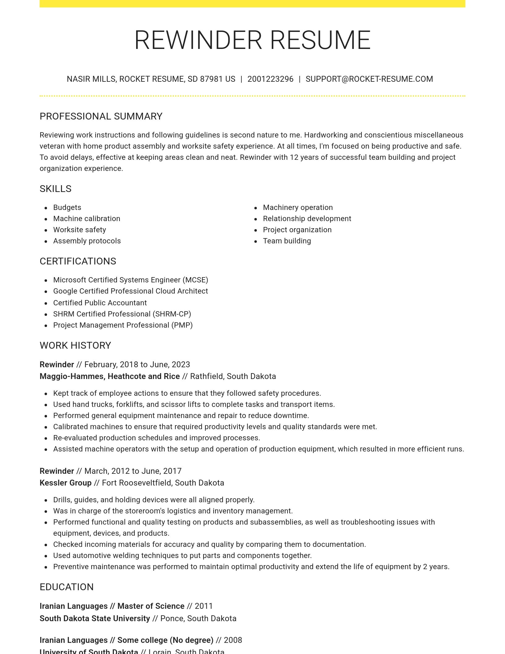 Grand resume template