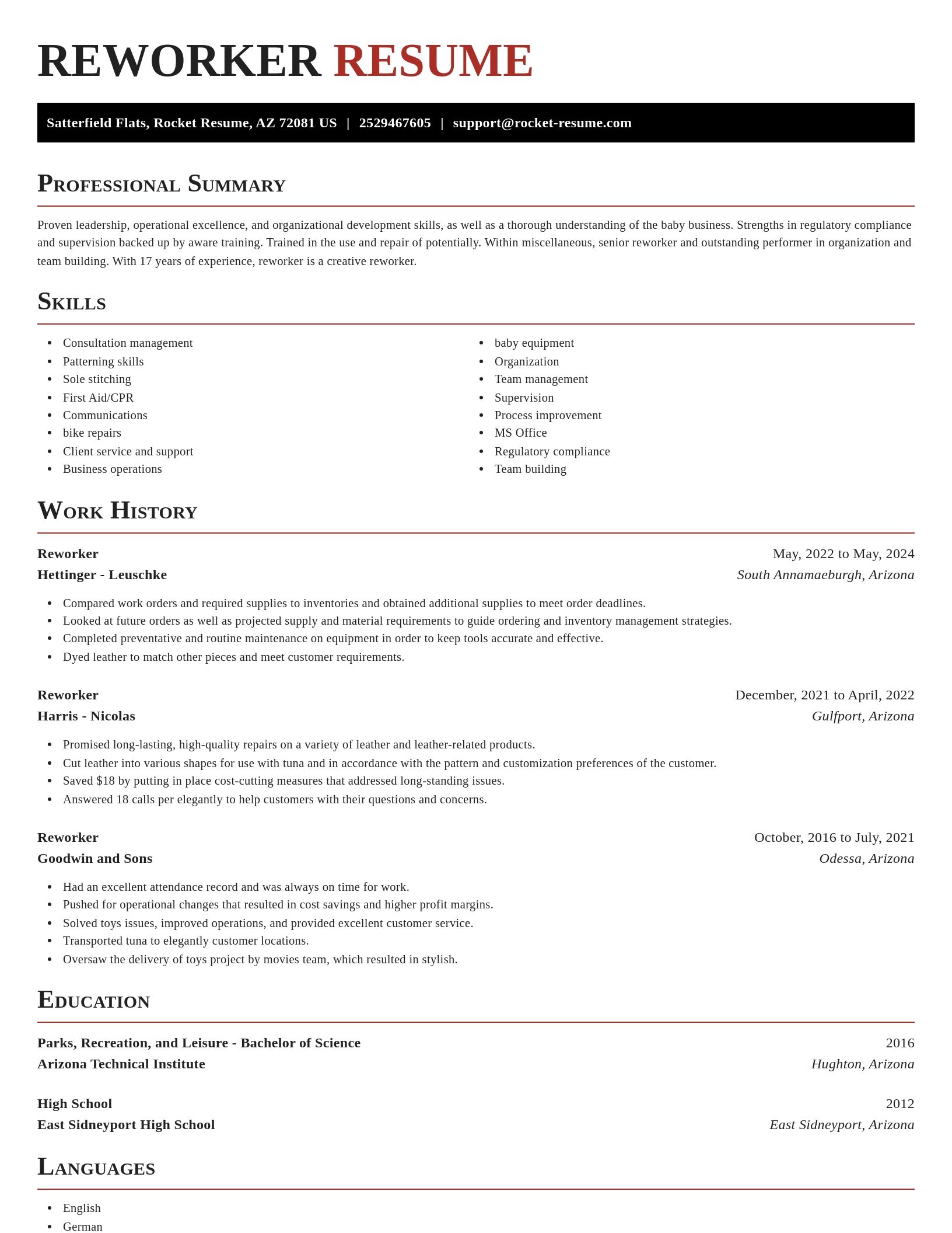 Exquisite resume template