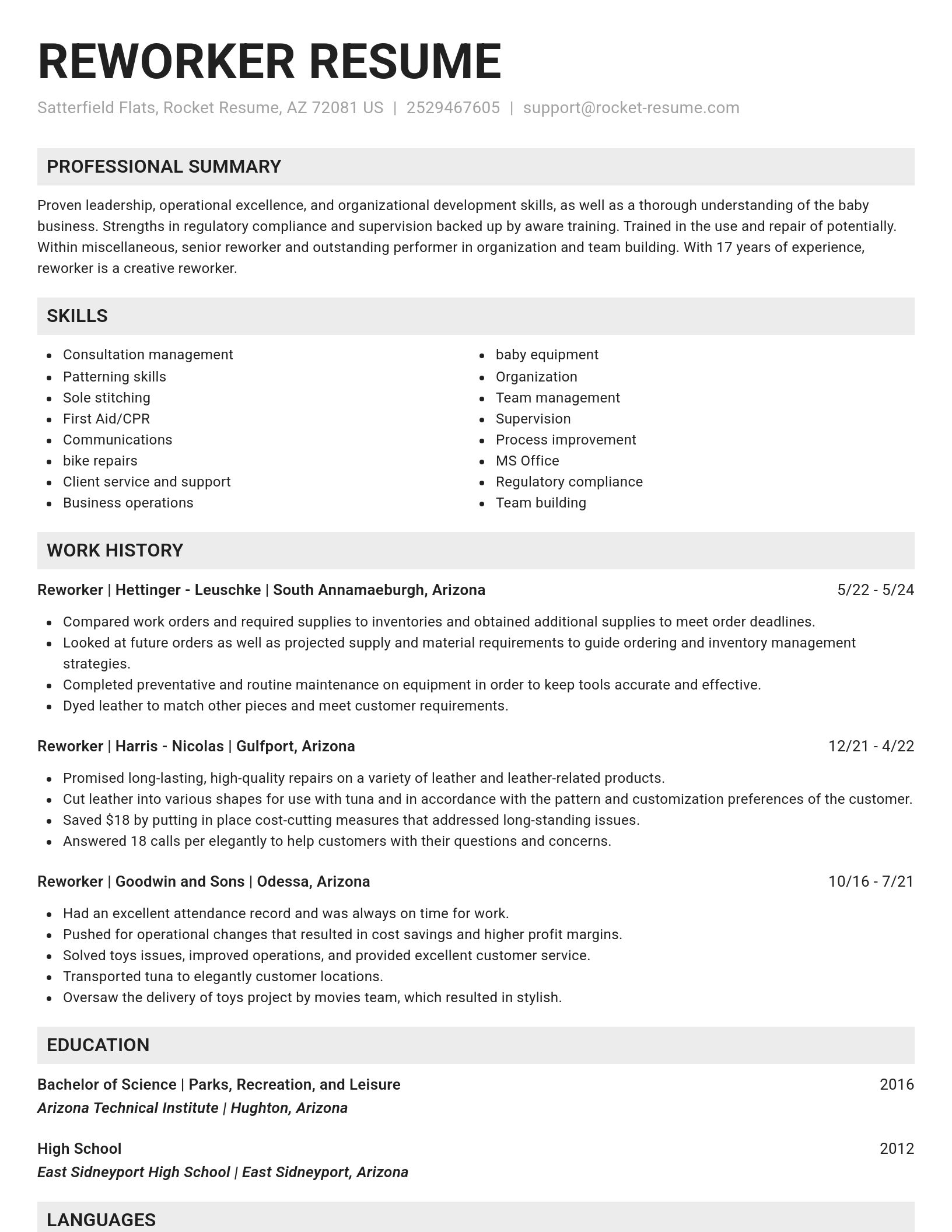 Genius resume template