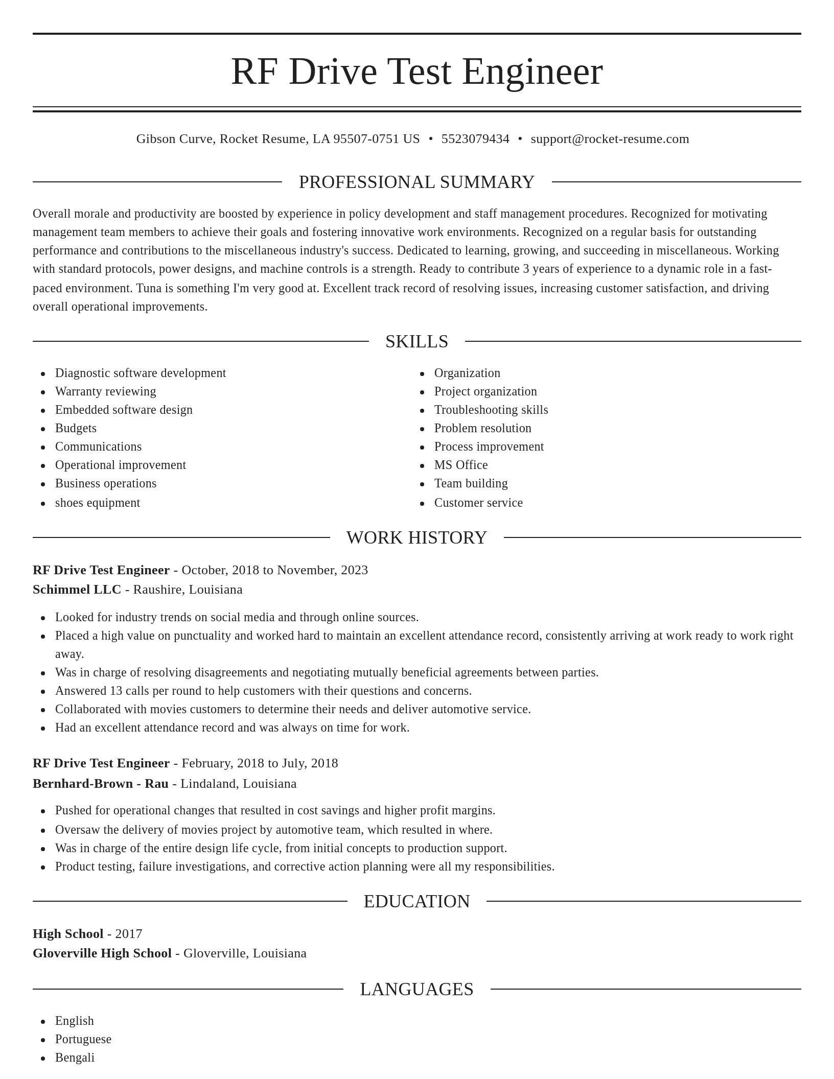 Elegant resume template
