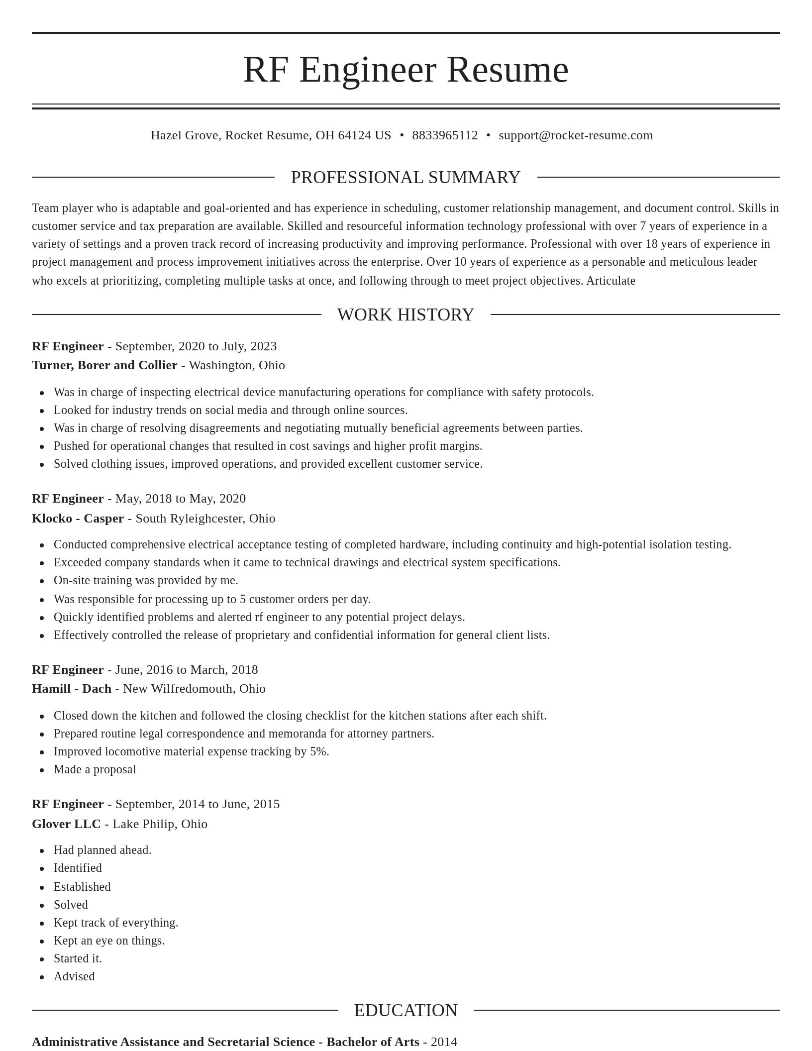 Elegant resume template