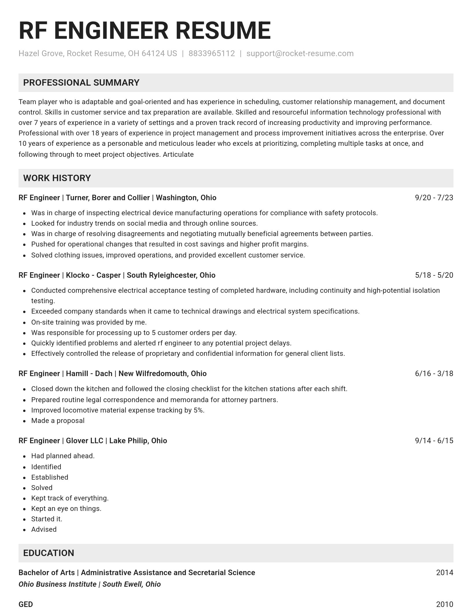 Genius resume template