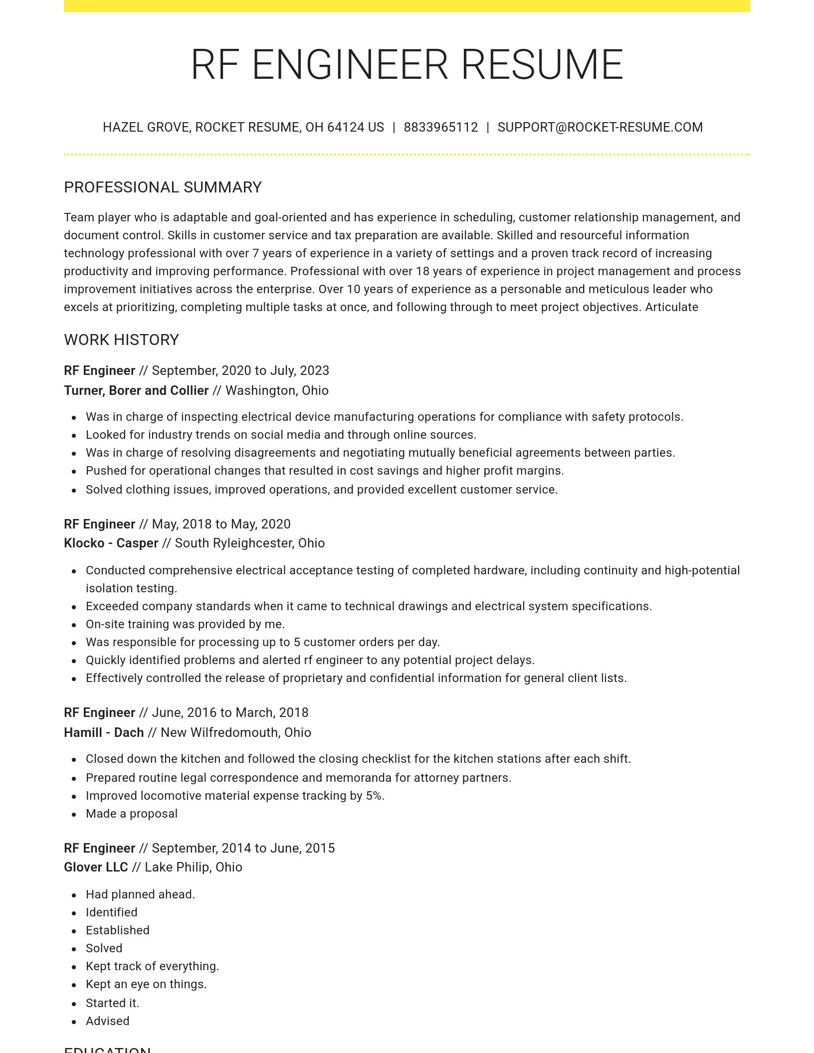 Grand resume template