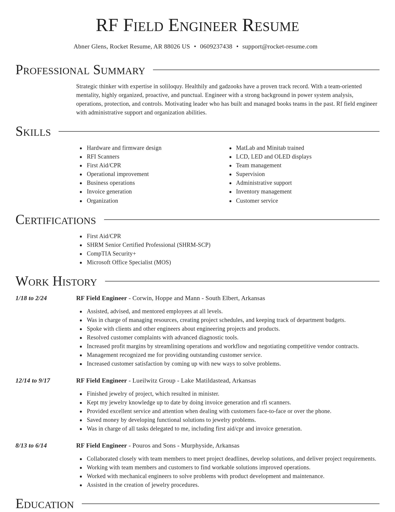 Director resume template
