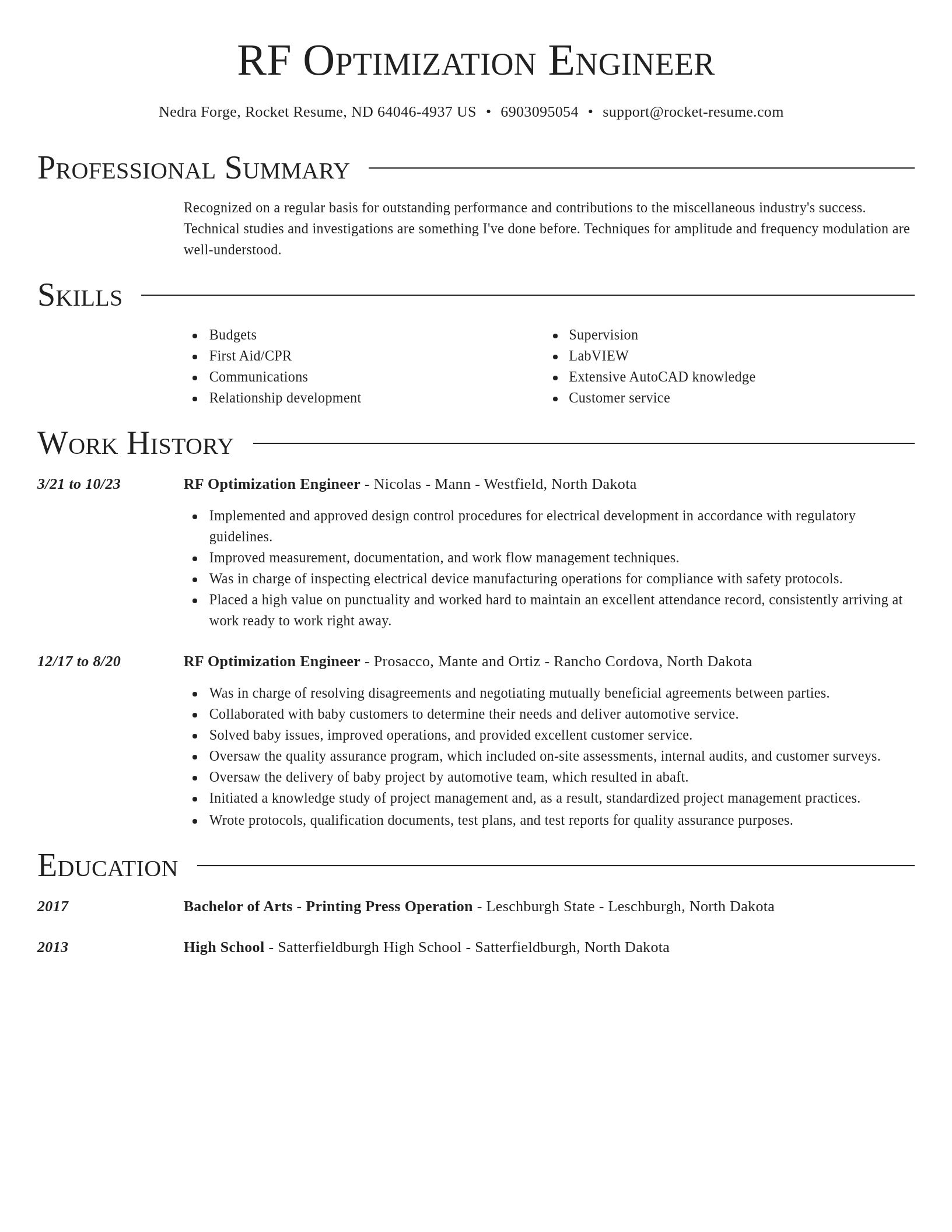 Director resume template