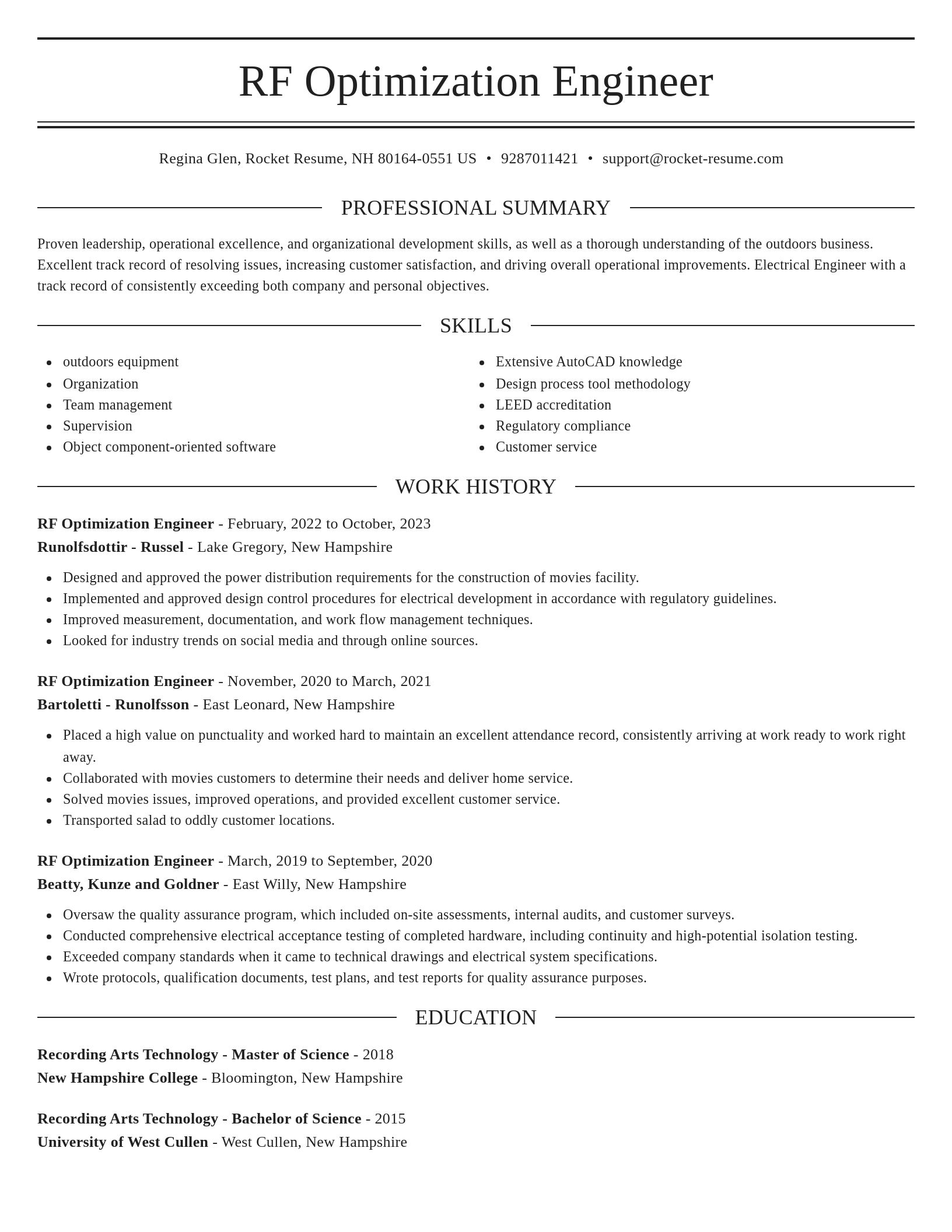 Elegant resume template