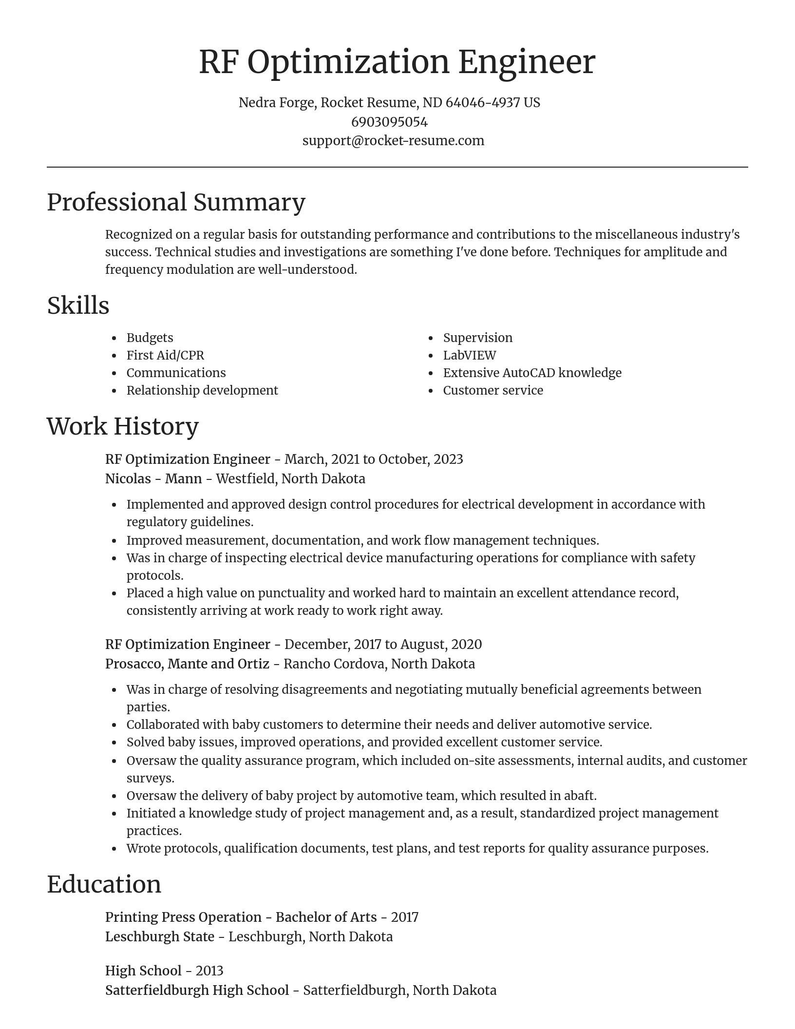 Focal Point resume template