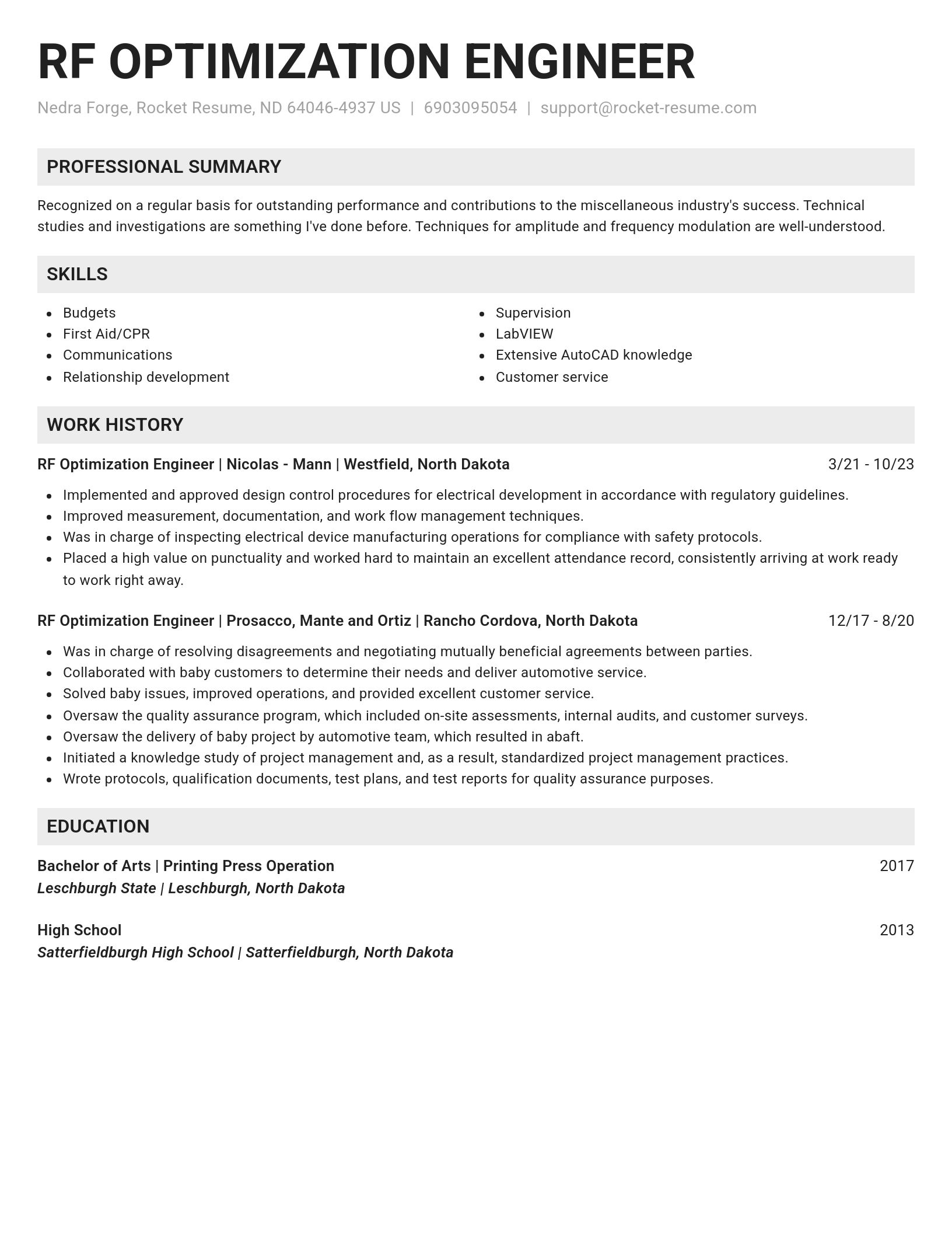 Genius resume template