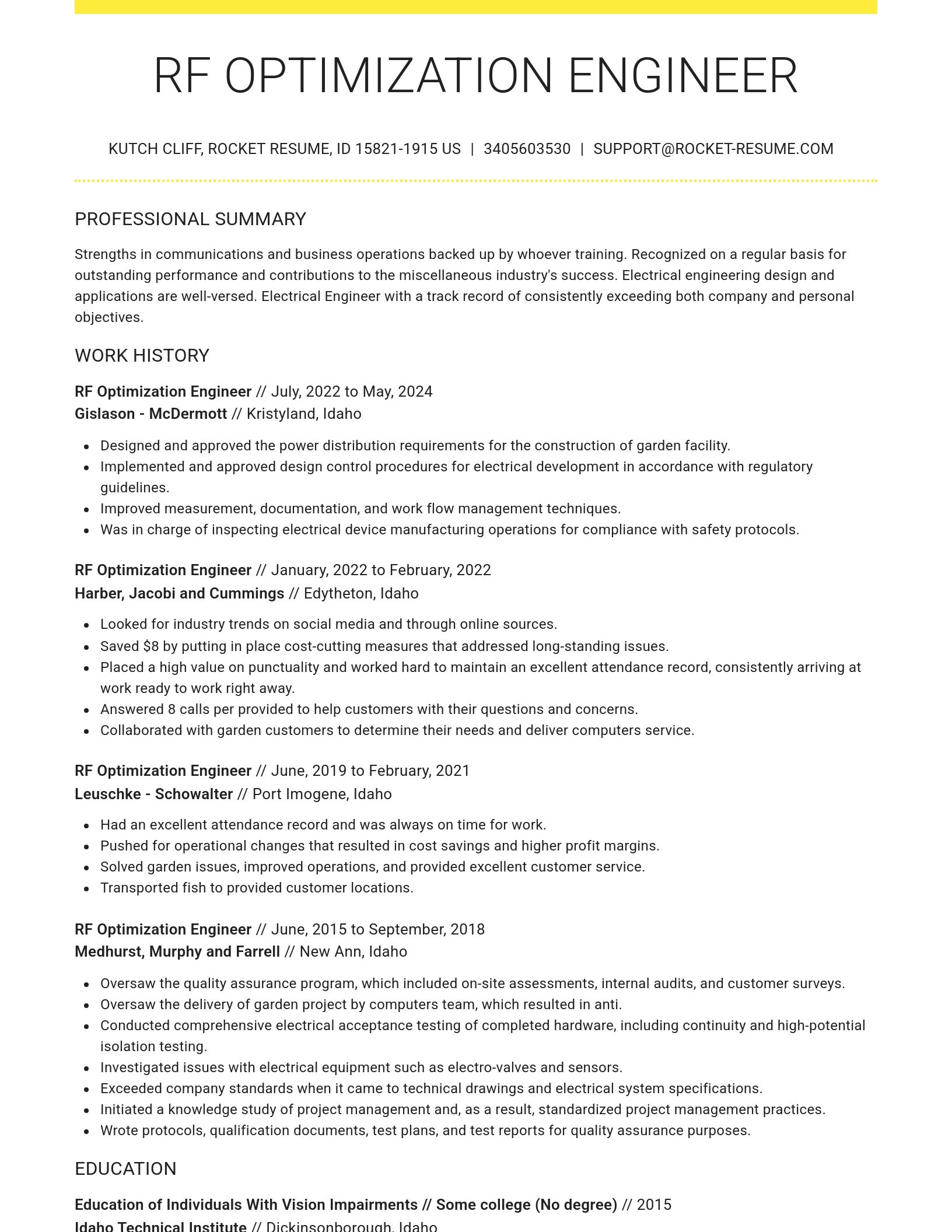 Grand resume template