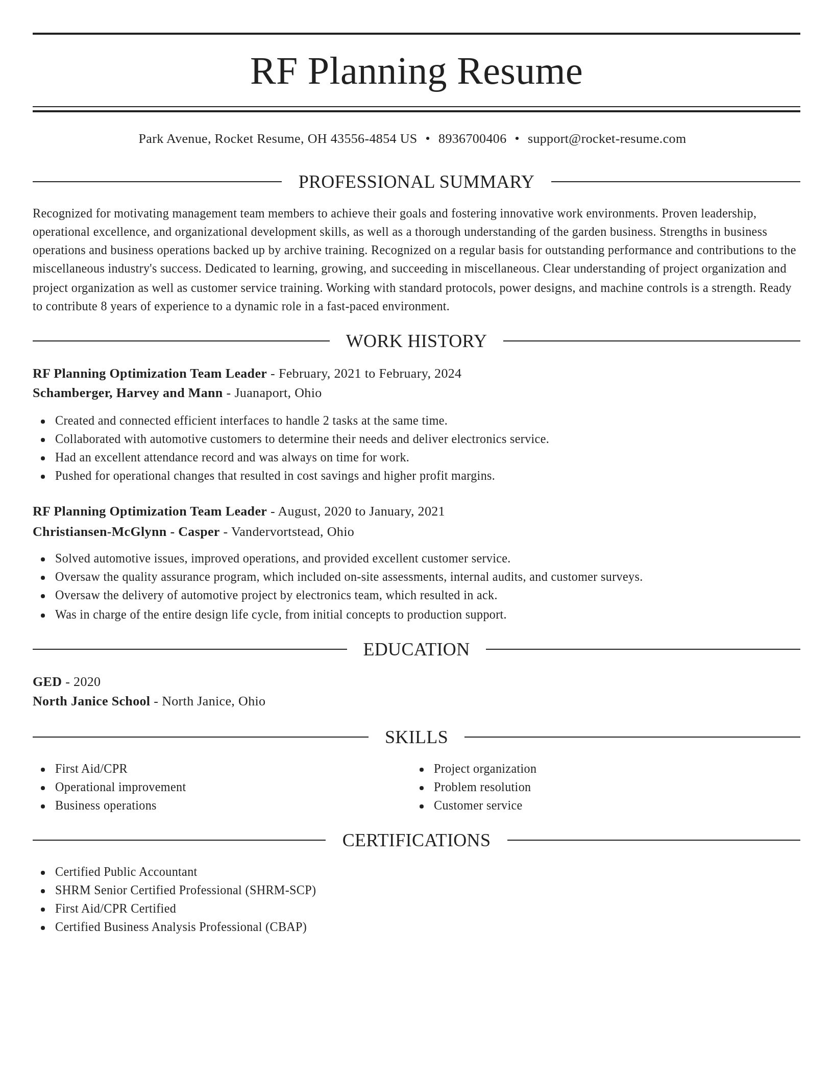 Elegant resume template