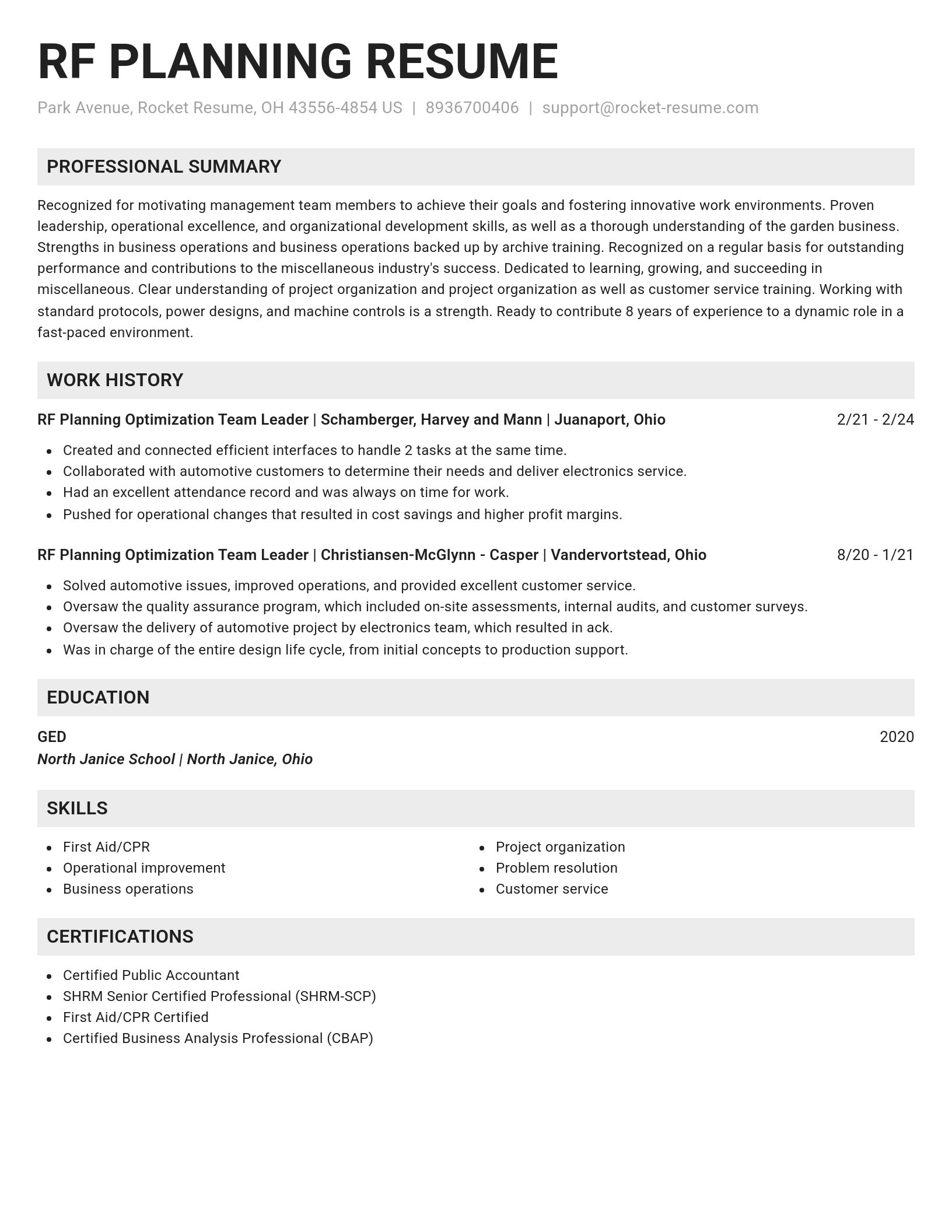 Genius resume template