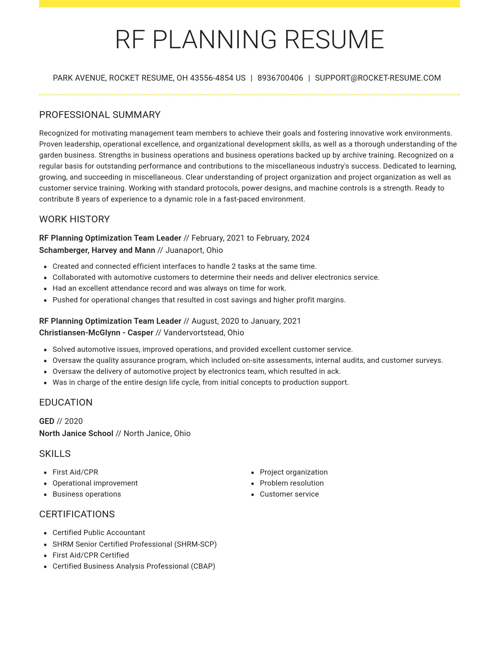 Grand resume template