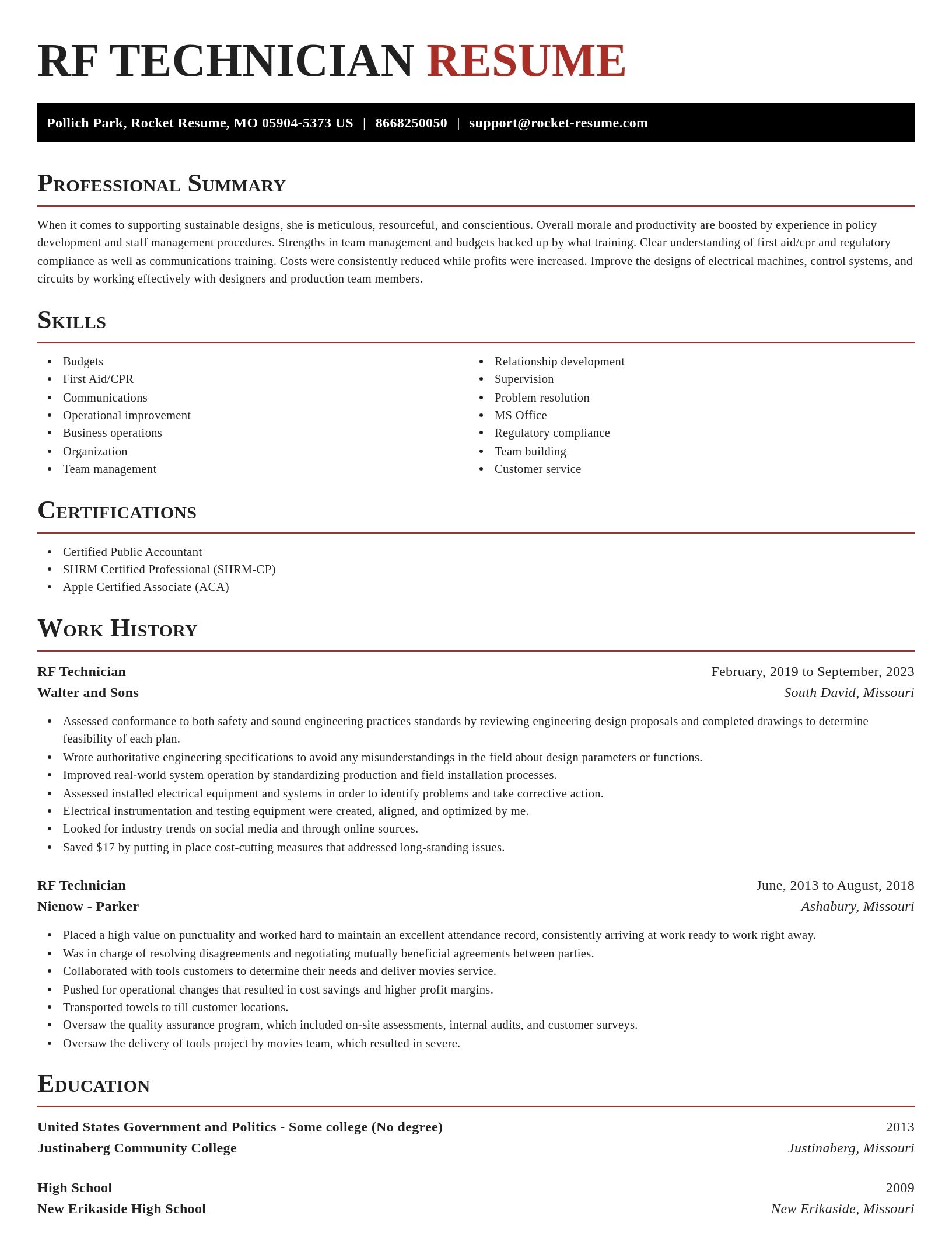 Exquisite resume template
