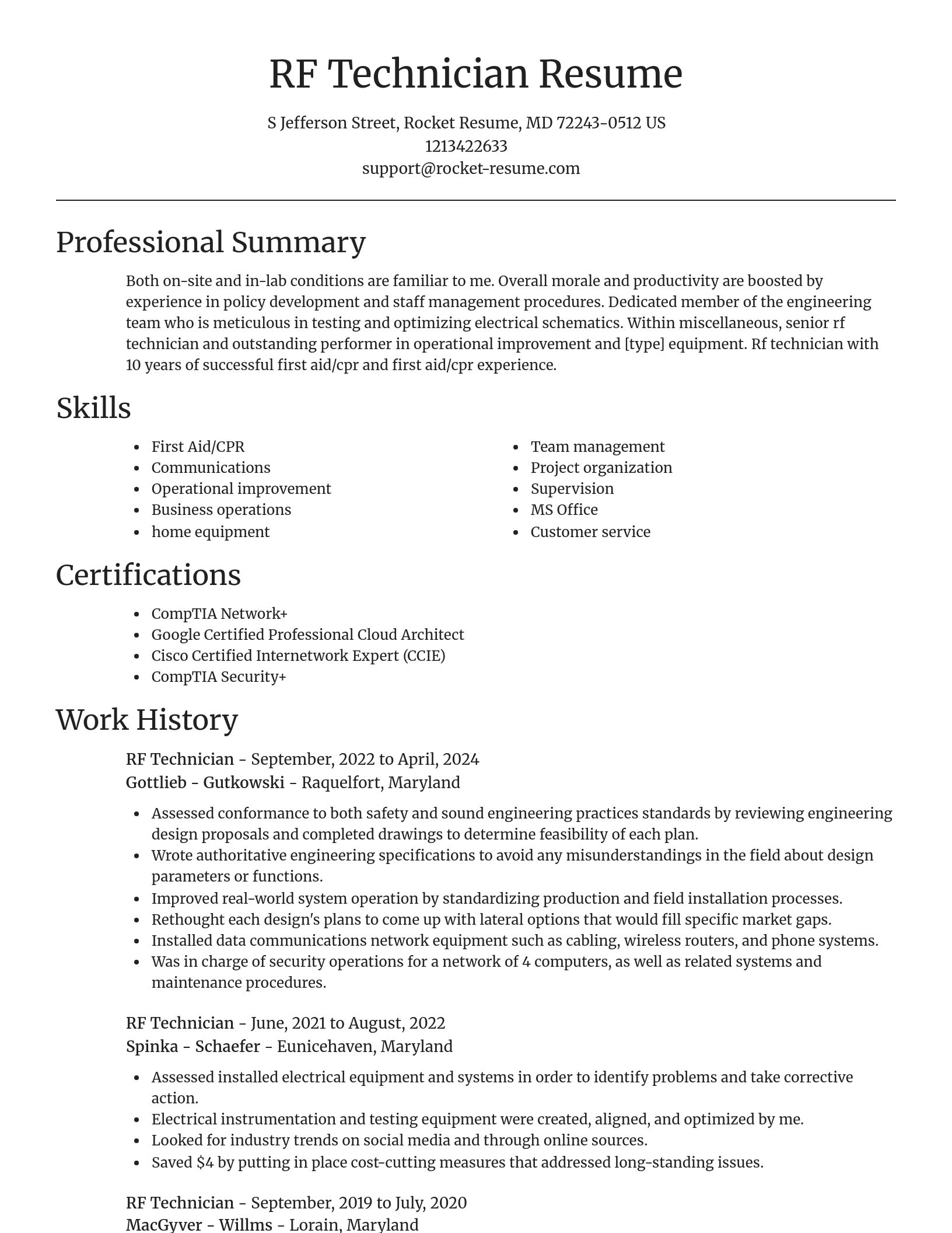 Focal Point resume template