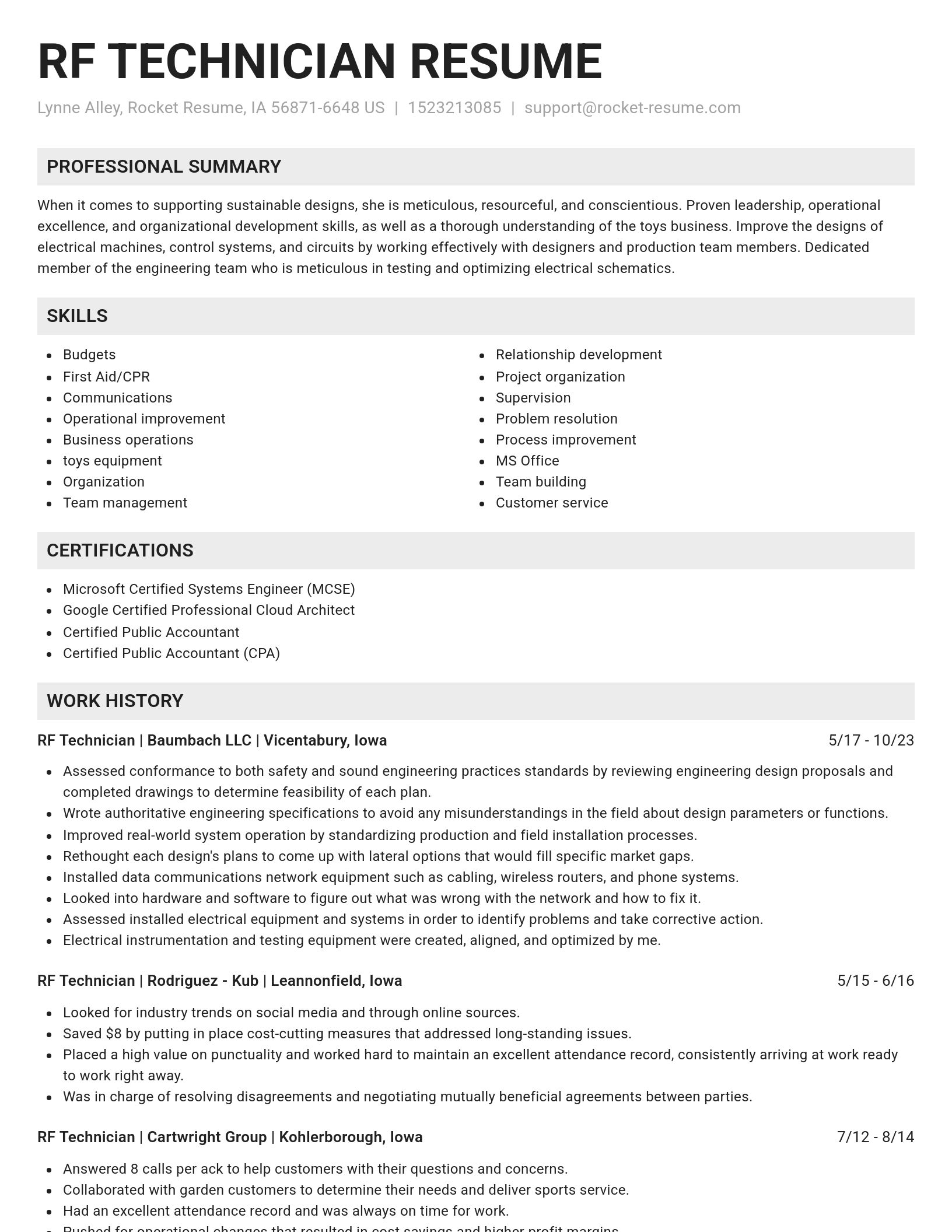 Genius resume template