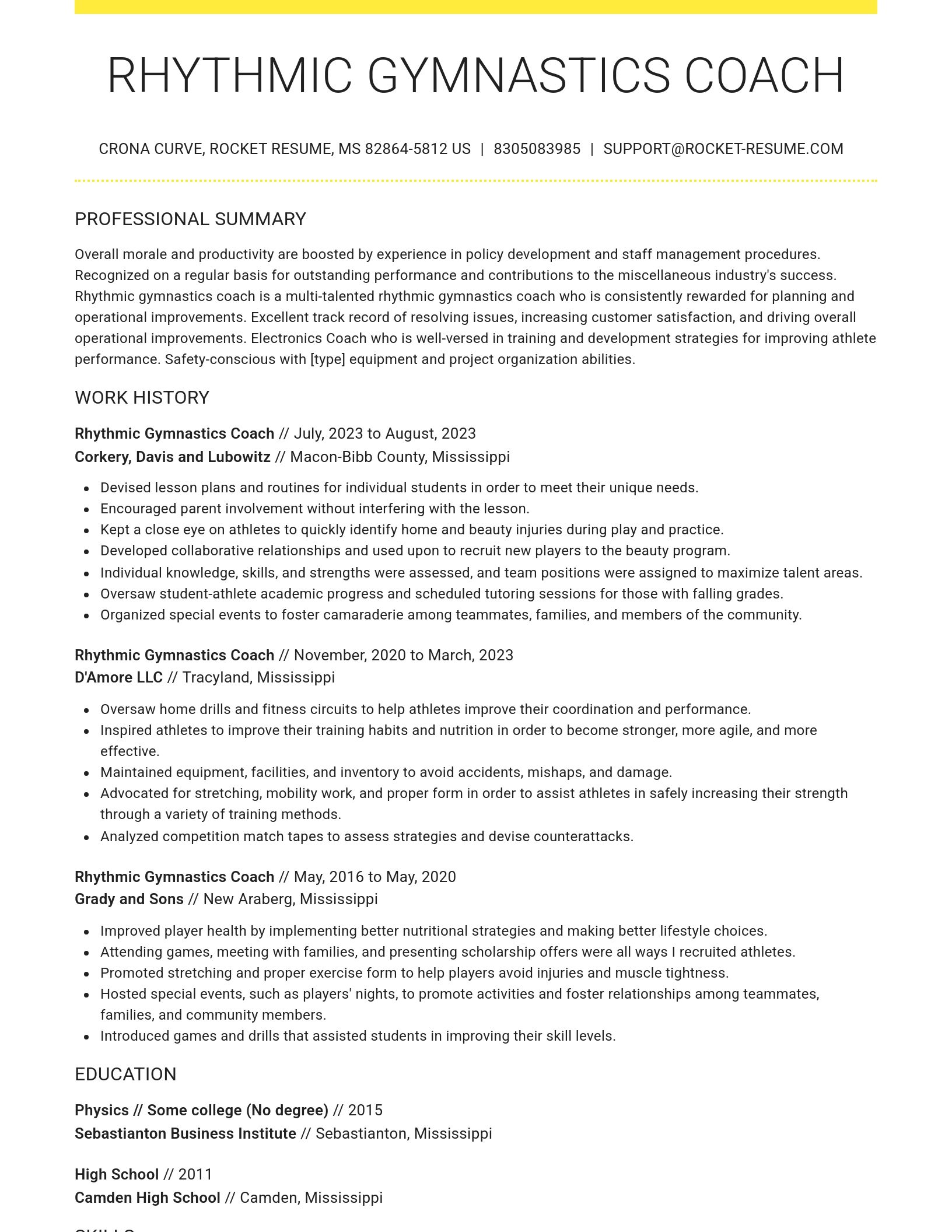 Grand resume template