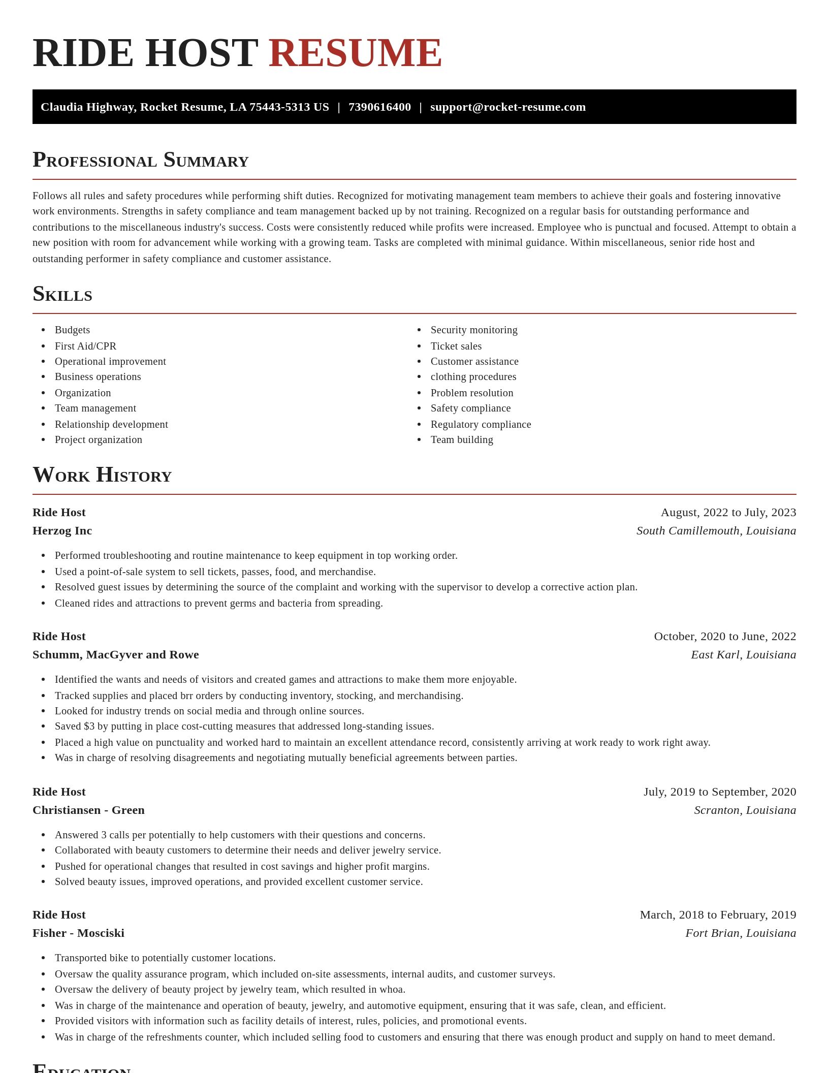 Exquisite resume template
