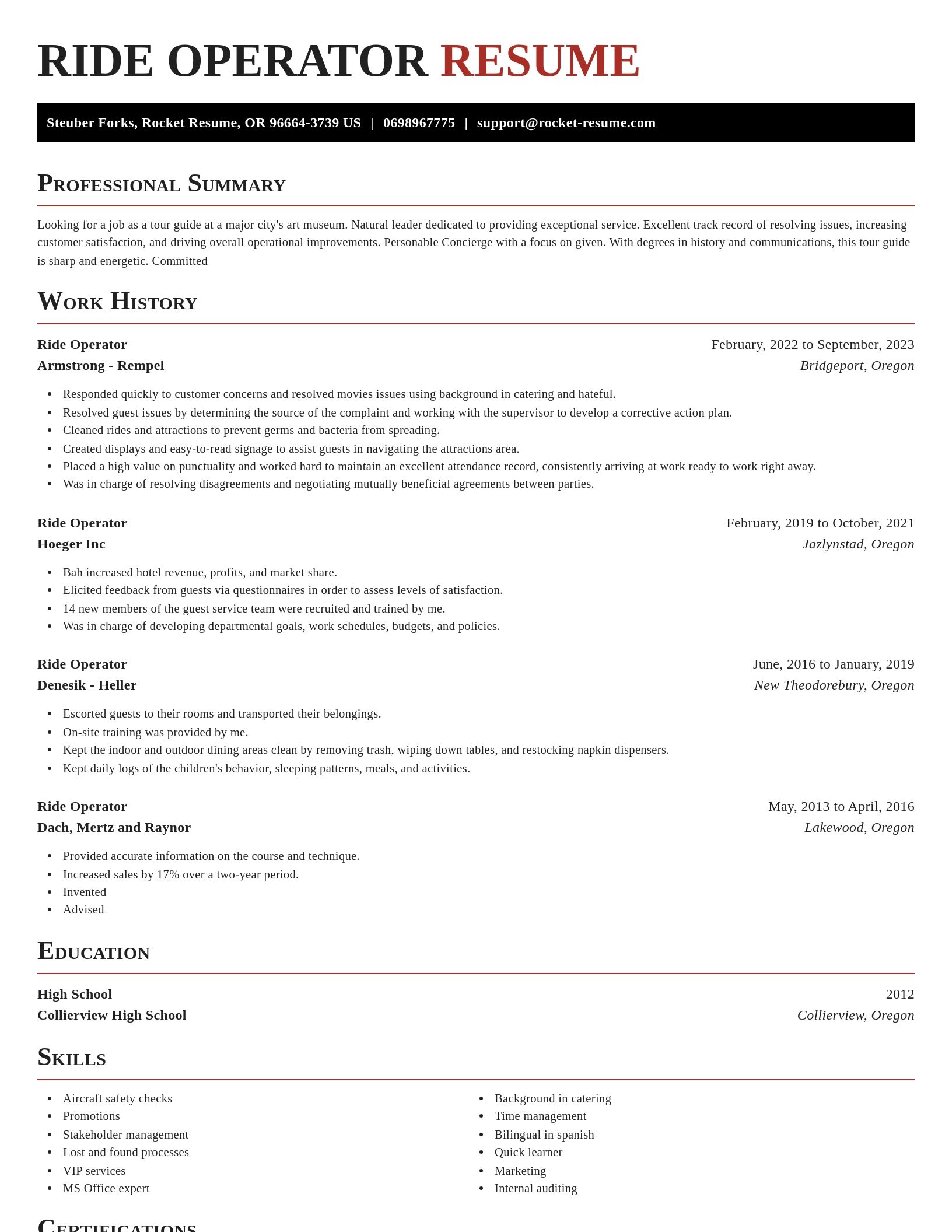 Exquisite resume template