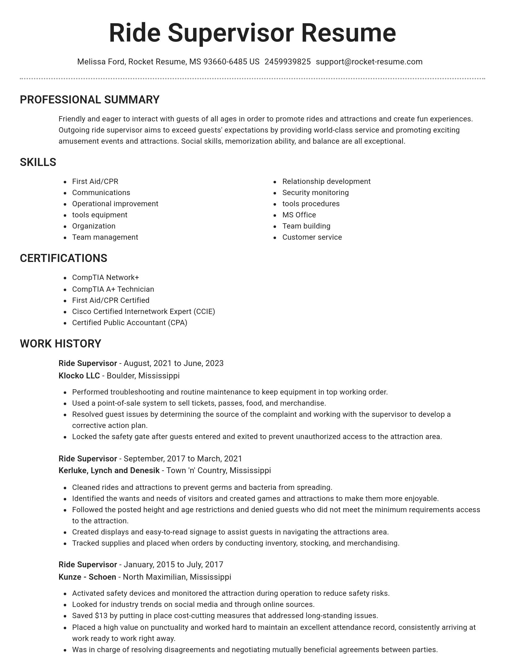 Brilliant resume template